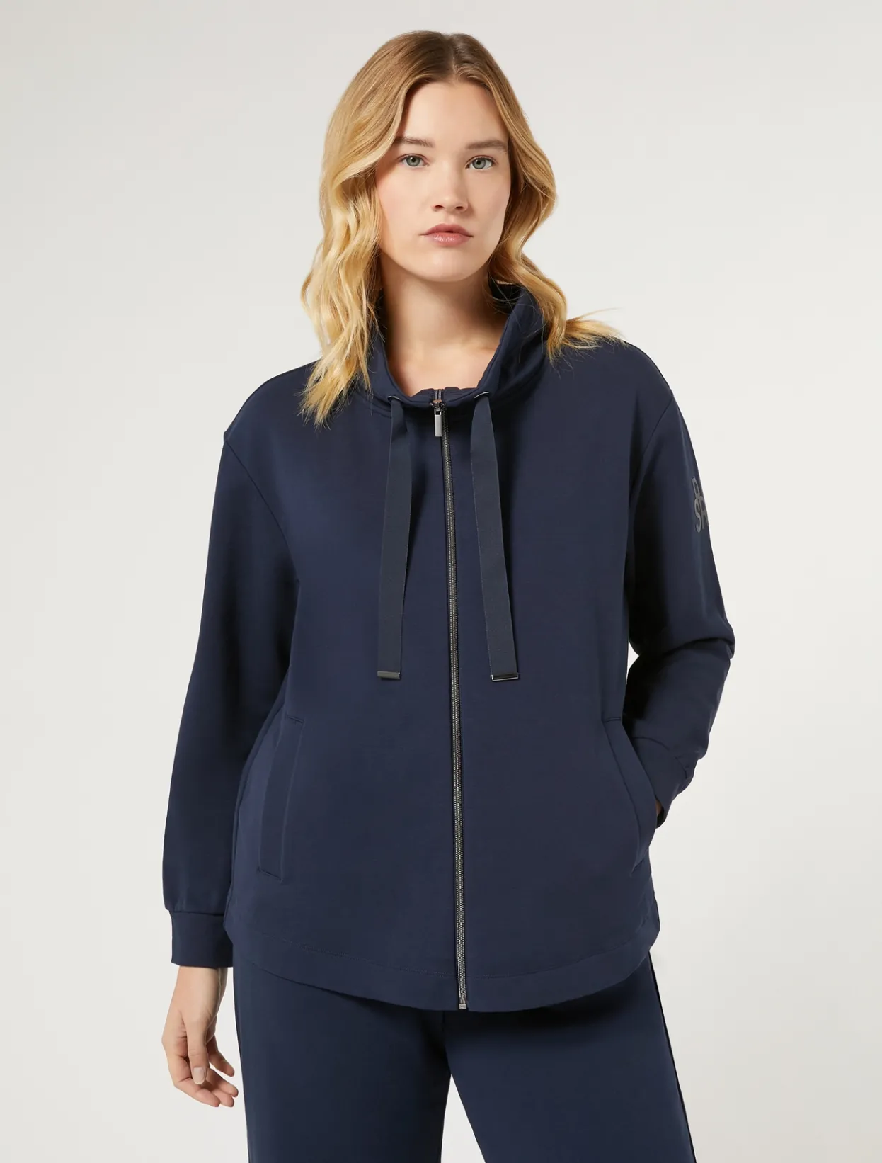 Jacket & Blazers | Jacket & Blazers | Marina Rinaldi Cotton fleece jacket NAVY