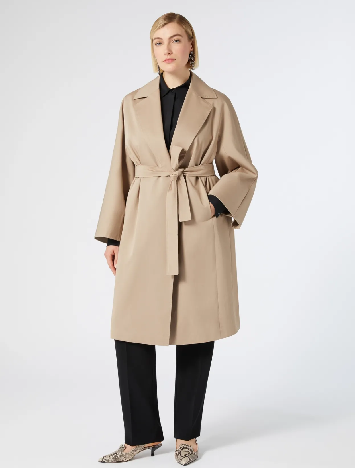 Coats | Coats | Marina Rinaldi Cotton gabardine raincoat HAZELNUTBROWN