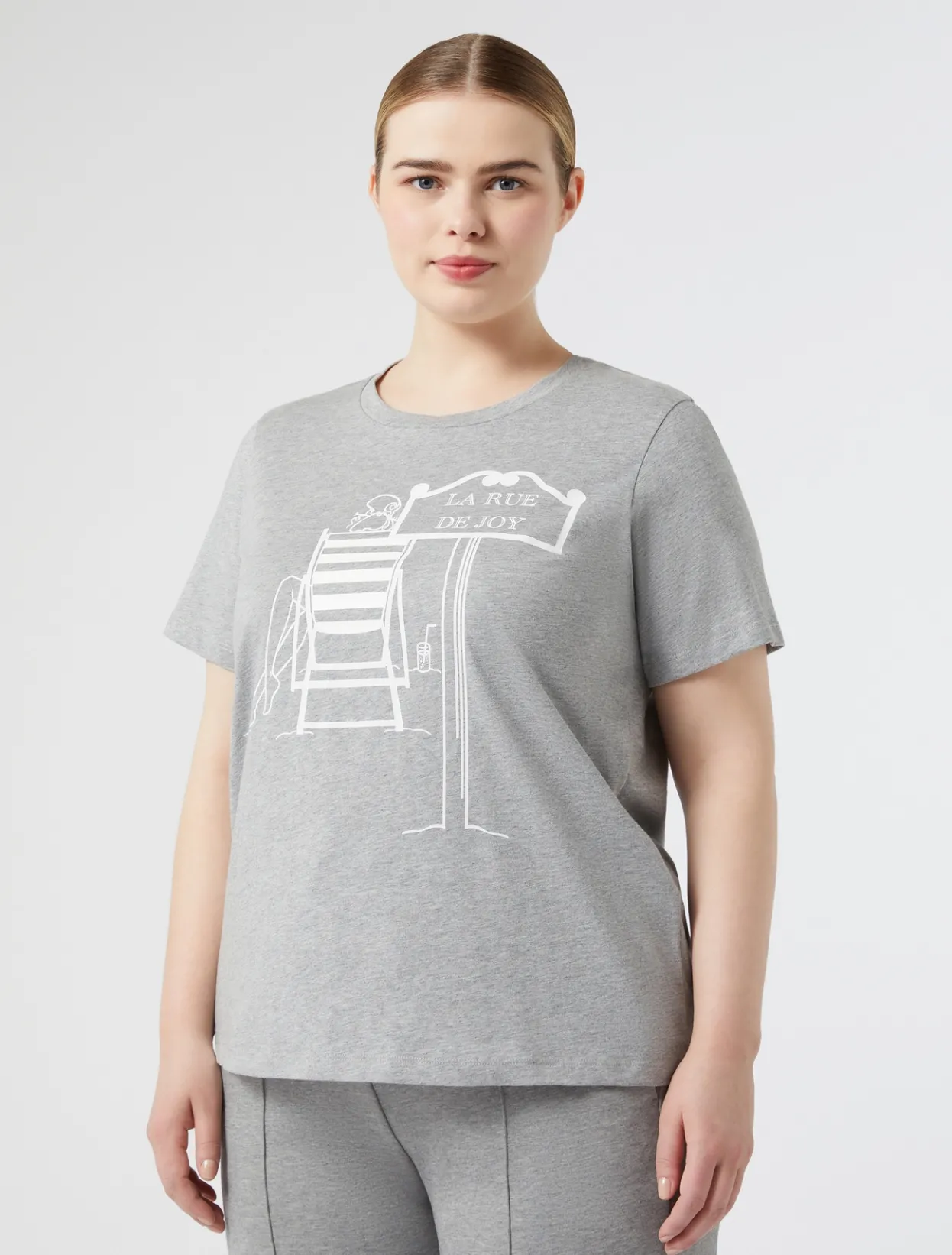 Tops & T-Shirts | Tops & T-Shirts | Marina Rinaldi Cotton jersey T-shirt MEDIUMGREY