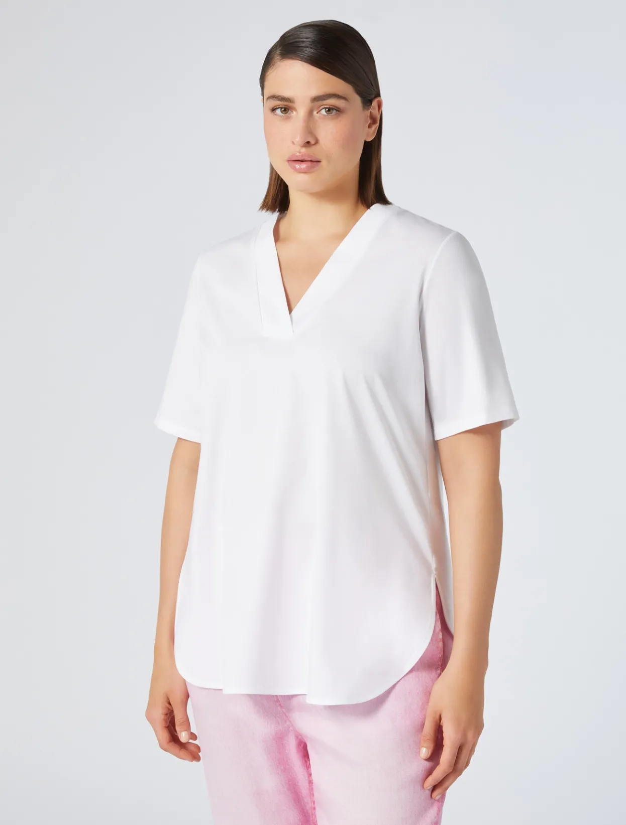 Tops & T-Shirts | Tops & T-Shirts | Marina Rinaldi Cotton jersey T-shirt OPTICALWHITE