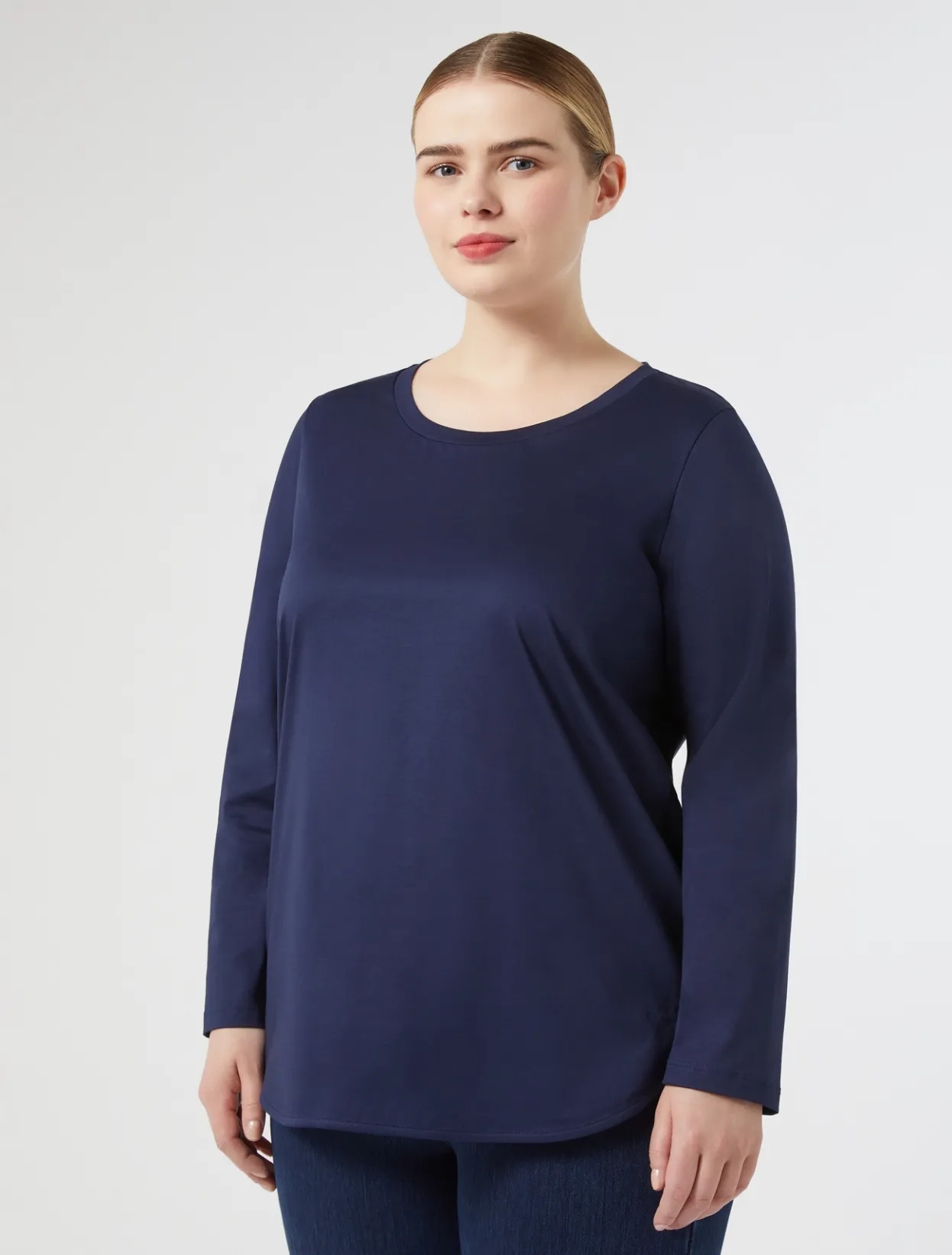 Tops & T-Shirts | Tops & T-Shirts | Marina Rinaldi Cotton jersey T-shirt NAVY