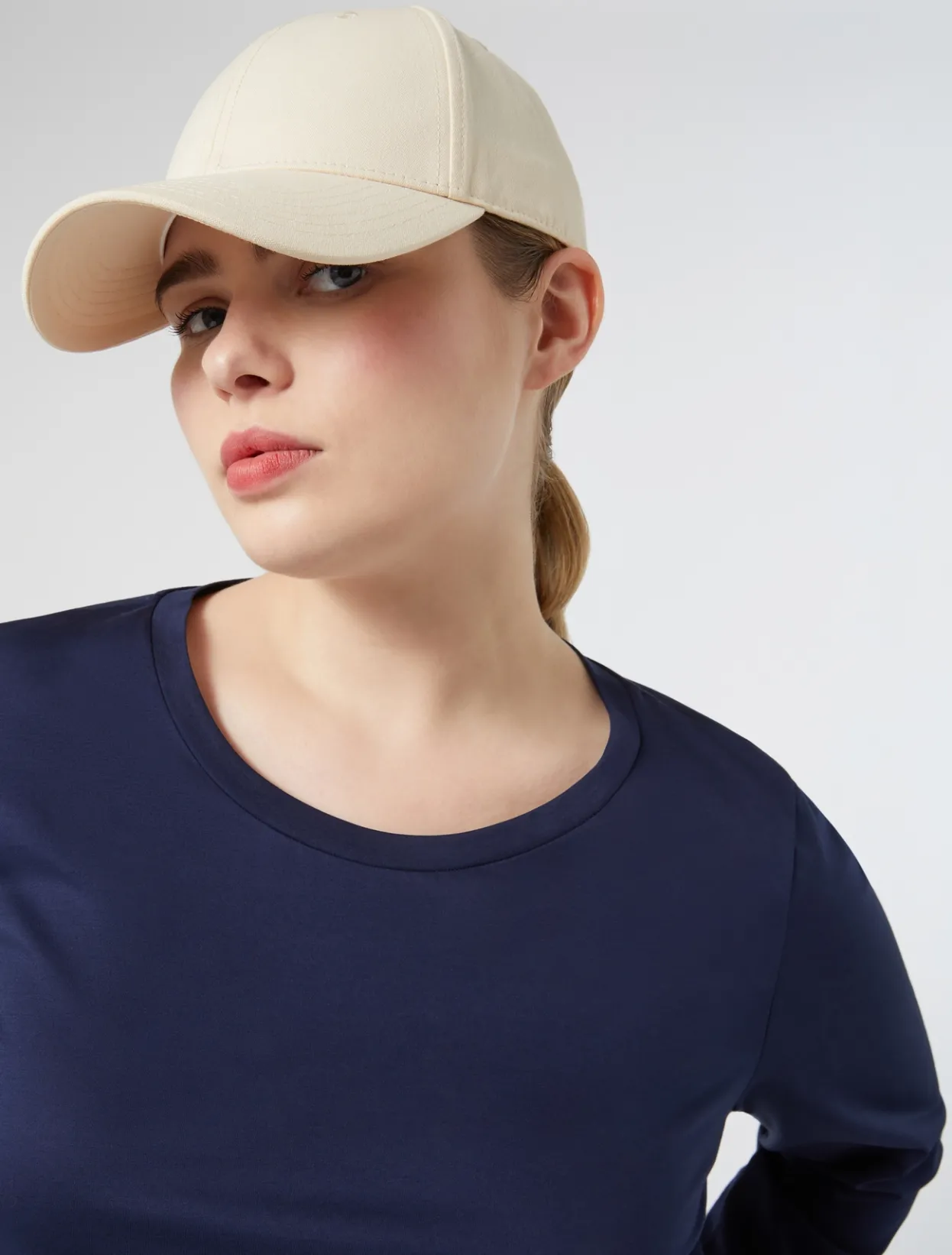 Tops & T-Shirts | Tops & T-Shirts | Marina Rinaldi Cotton jersey T-shirt NAVY