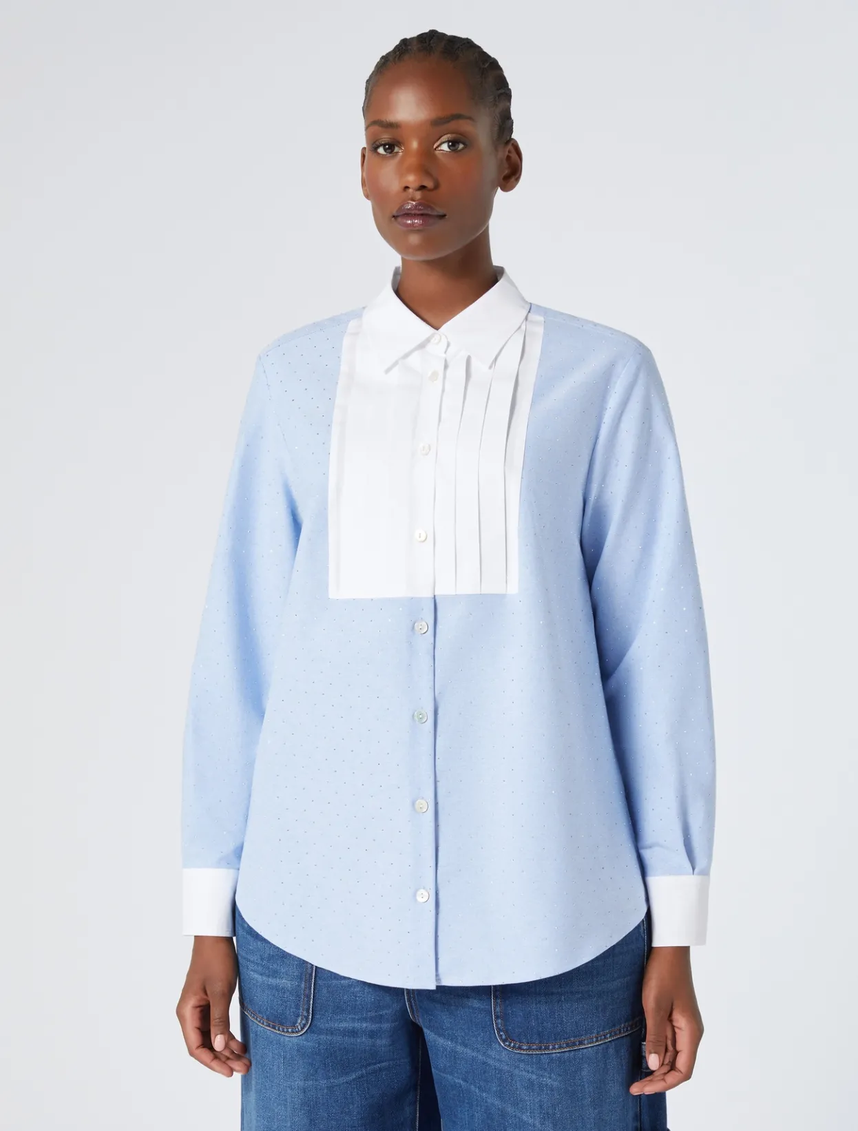 Blouses & Shirts | Blouses & Shirts | Marina Rinaldi Cotton Oxford shirt LIGHTBLUE