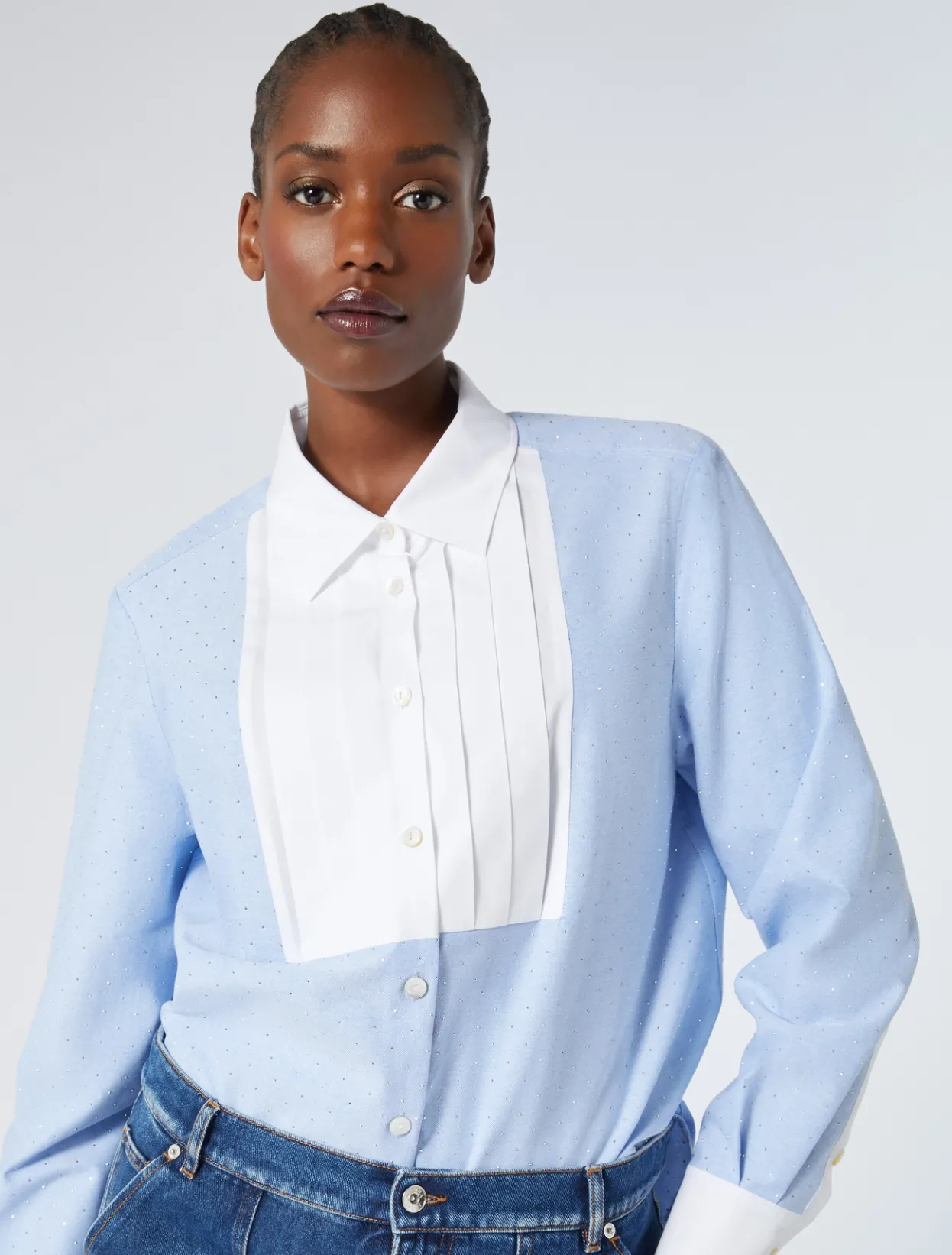 Blouses & Shirts | Blouses & Shirts | Marina Rinaldi Cotton Oxford shirt LIGHTBLUE