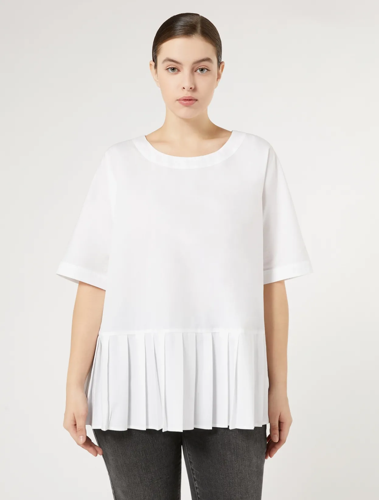 Blouses & Shirts | Blouses & Shirts | Marina Rinaldi Cotton poplin blouse WHITE