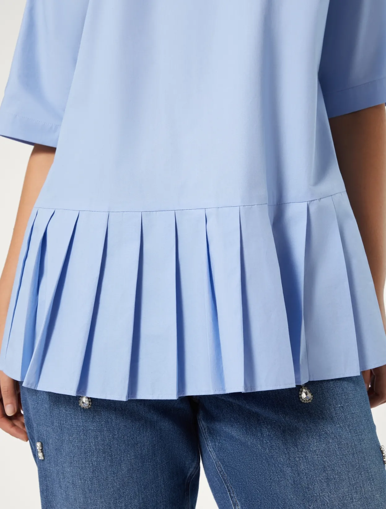 Blouses & Shirts | Blouses & Shirts | Marina Rinaldi Cotton poplin blouse SKYBLUE