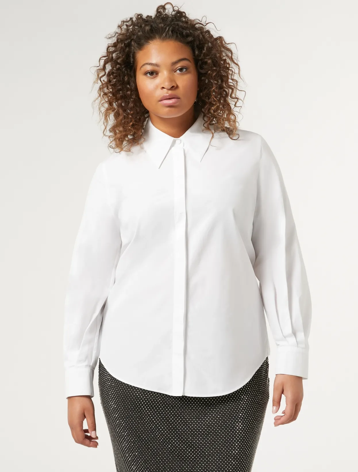 Blouses & Shirts | Blouses & Shirts | Marina Rinaldi Cotton poplin shirt OPTICALWHITE