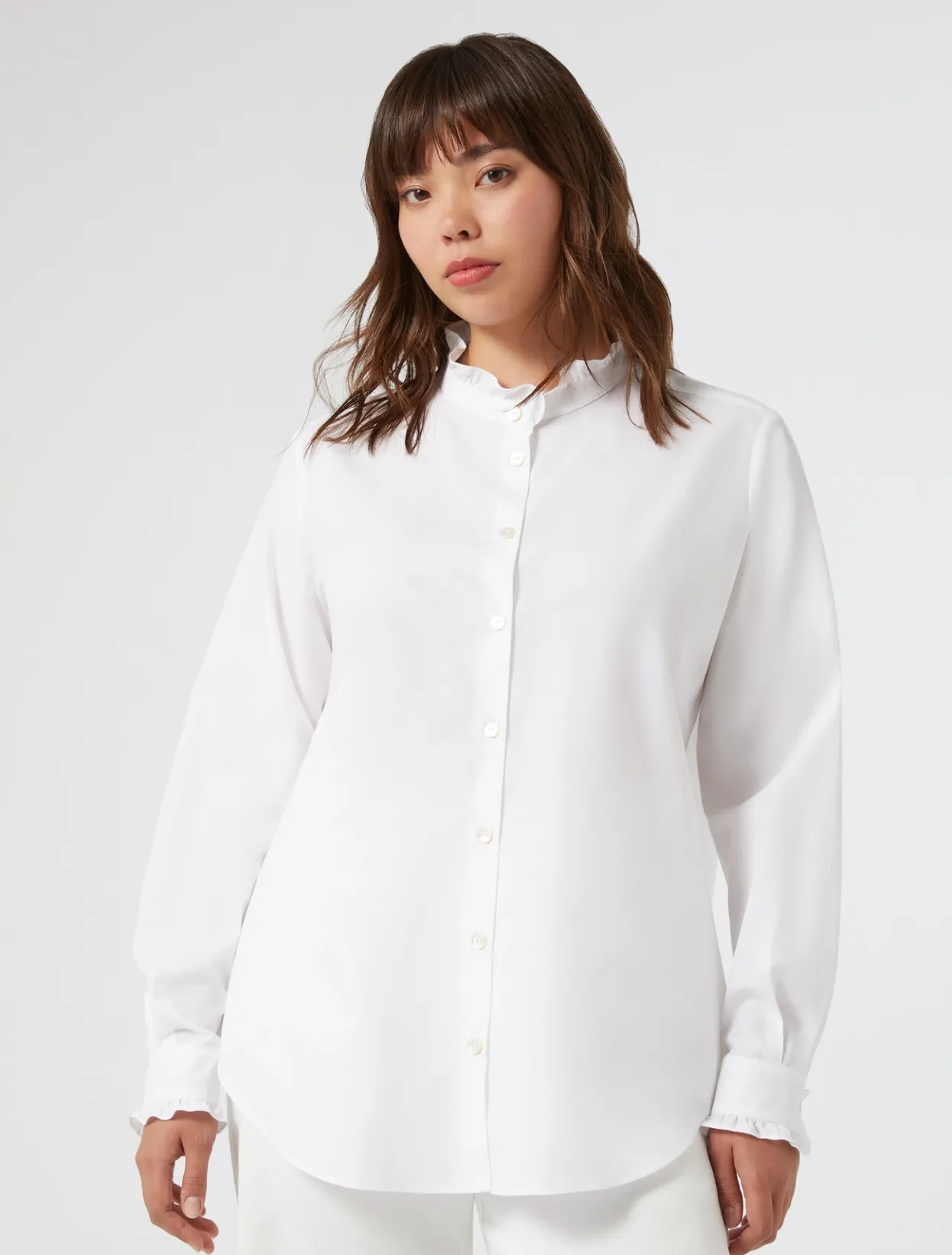 Blouses & Shirts | Blouses & Shirts | Marina Rinaldi Cotton poplin shirt OPTICALWHITE