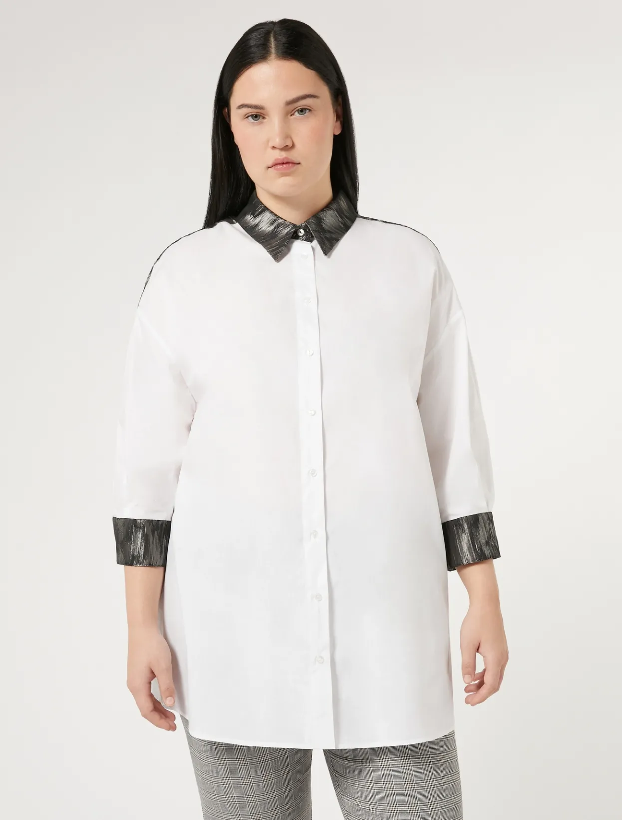 Blouses & Shirts | Blouses & Shirts | Marina Rinaldi Cotton poplin shirt OPTICALWHITE