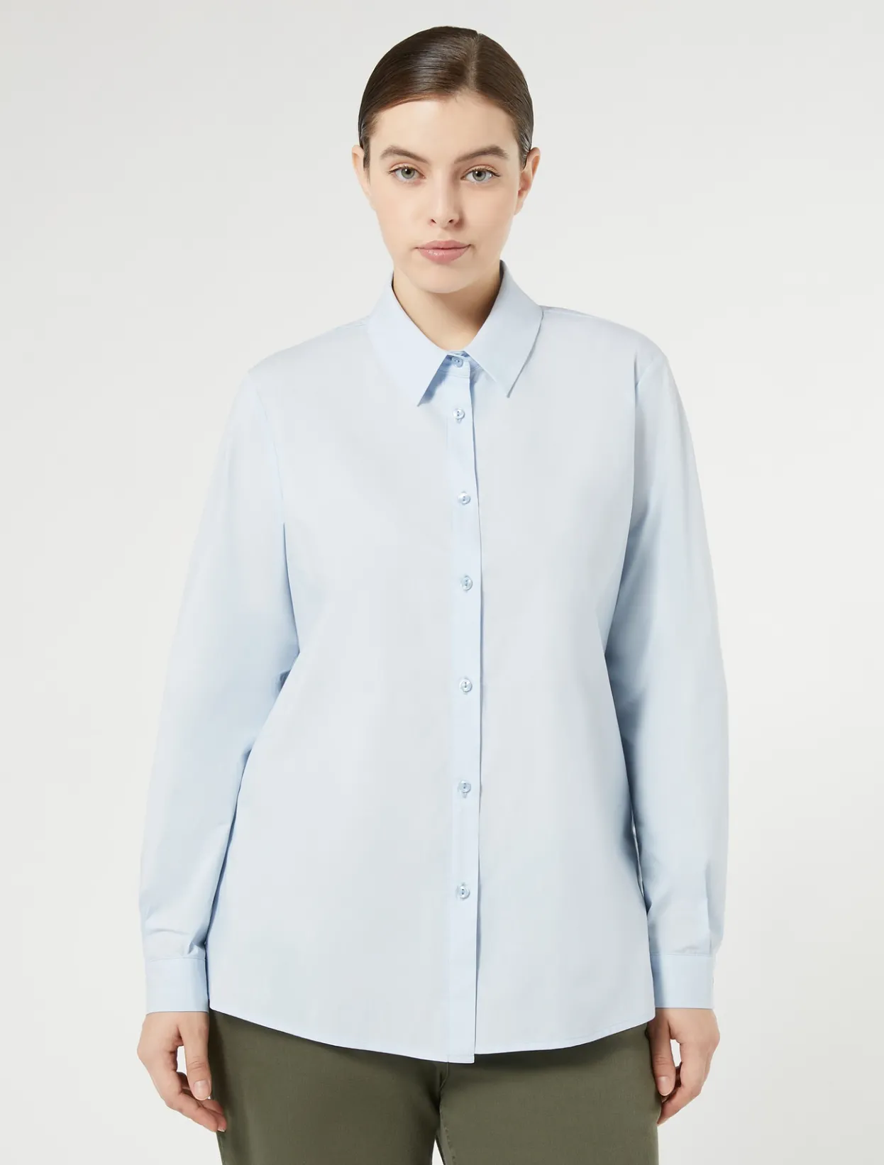 Blouses & Shirts | Blouses & Shirts | Marina Rinaldi Cotton poplin shirt LIGHTBLUE