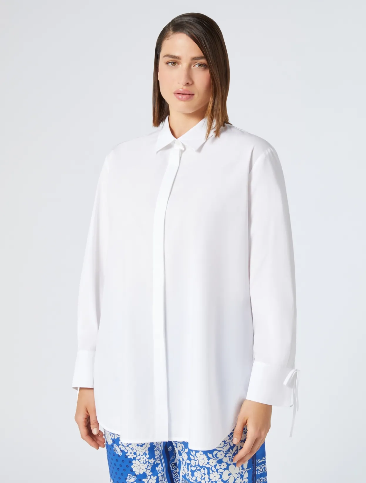 Blouses & Shirts | Blouses & Shirts | Marina Rinaldi Cotton poplin shirt OPTICALWHITE