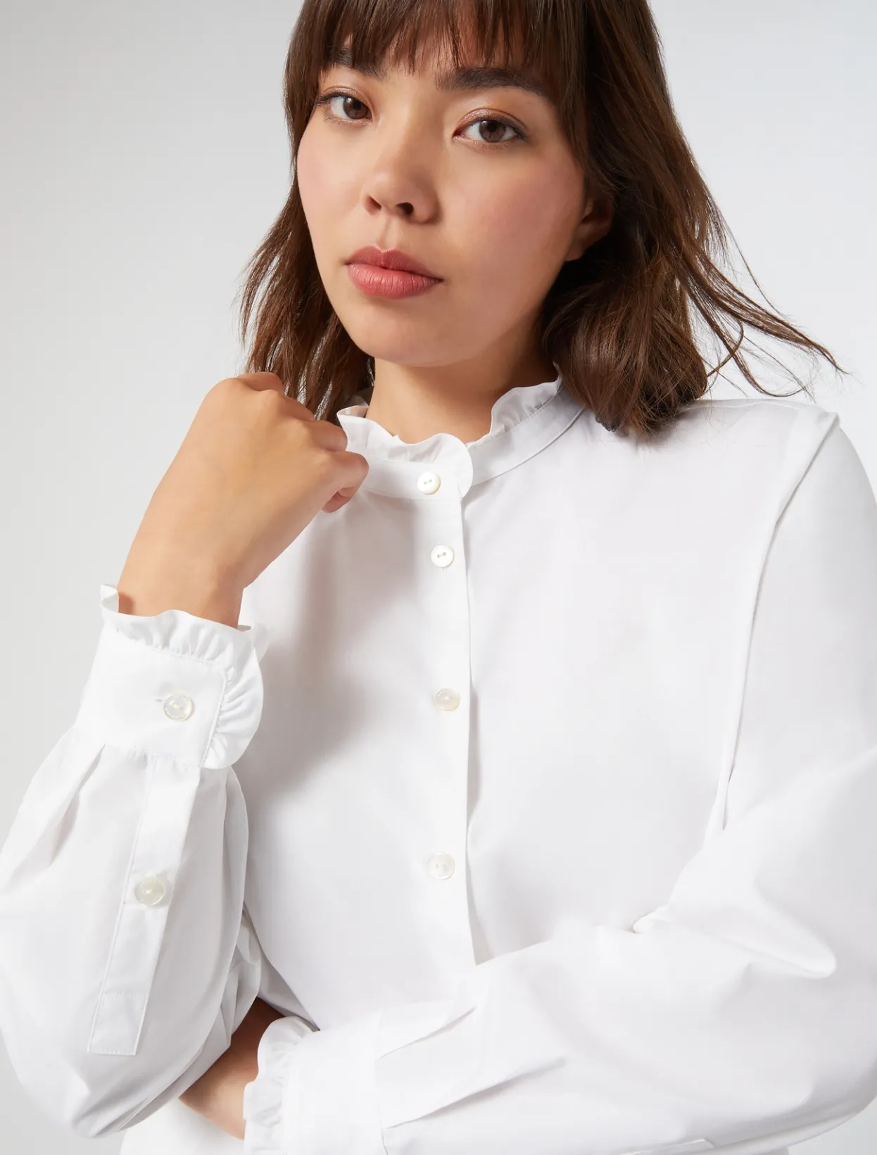 Blouses & Shirts | Blouses & Shirts | Marina Rinaldi Cotton poplin shirt OPTICALWHITE