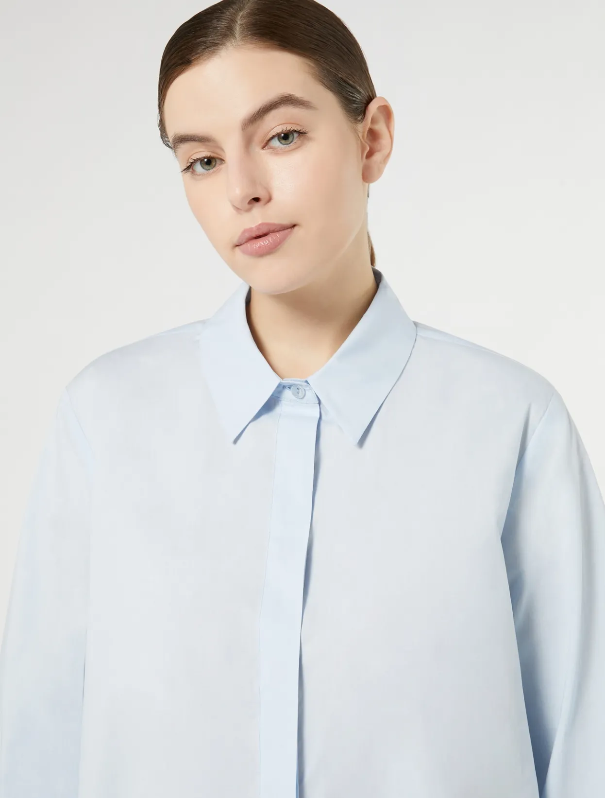 Blouses & Shirts | Blouses & Shirts | Marina Rinaldi Cotton poplin shirt LIGHTBLUE