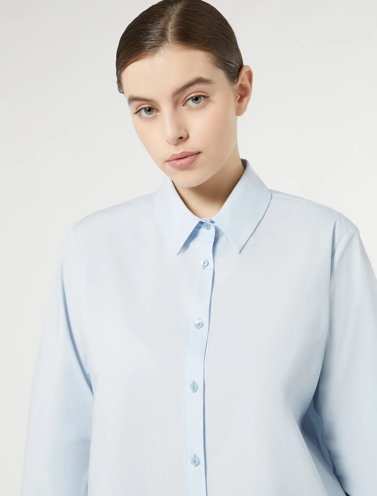 Blouses & Shirts | Blouses & Shirts | Marina Rinaldi Cotton poplin shirt LIGHTBLUE