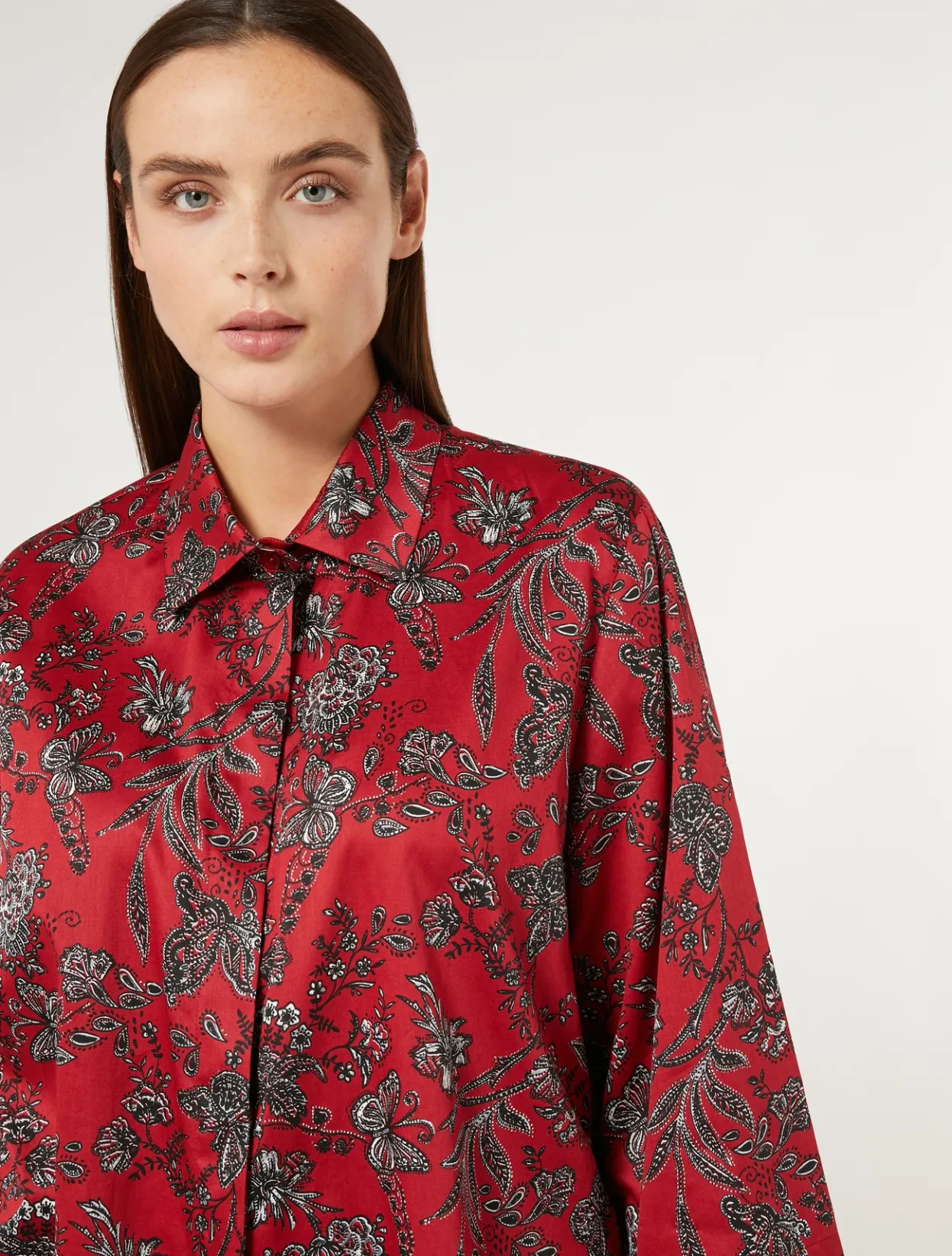 Blouses & Shirts | Blouses & Shirts | Marina Rinaldi Cotton satin shirt RED