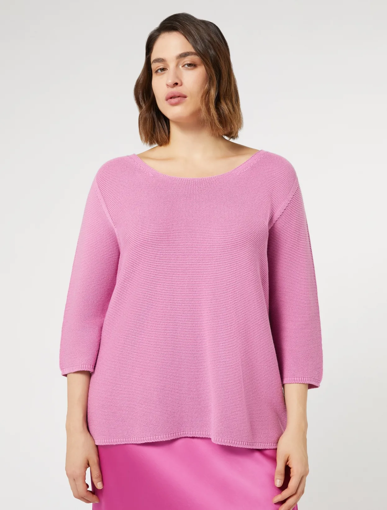 Knitwear | Knitwear | Marina Rinaldi Cotton sweater PINK