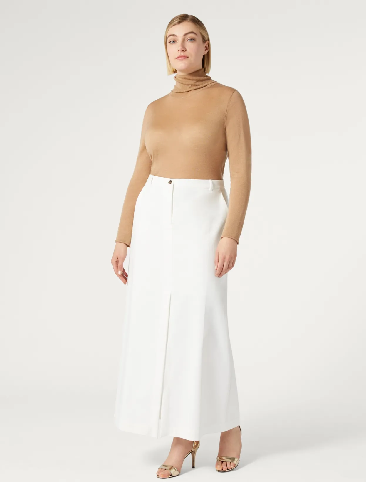 Skirts | Skirts | Marina Rinaldi Cotton-blend canvas skirt WHITE