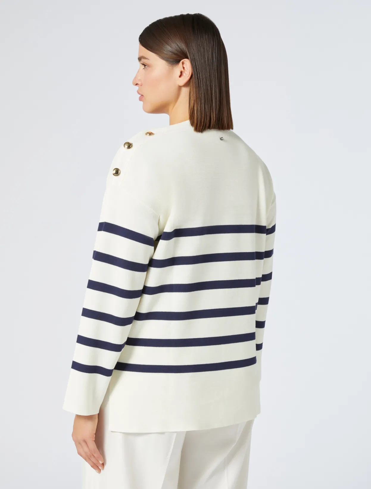 Knitwear | Knitwear | Marina Rinaldi Cotton-blend sweater IVORY