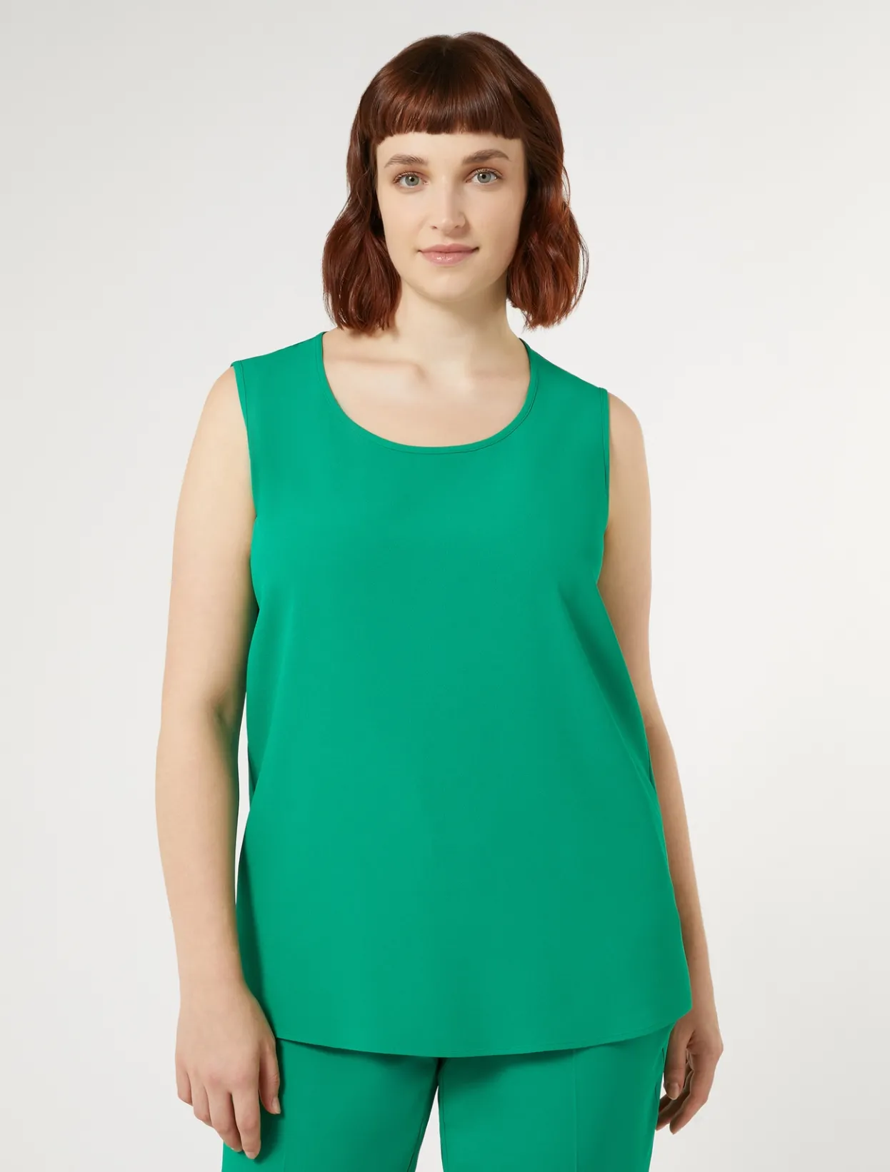 Blouses | Blouses & Shirts | Marina Rinaldi Crepe envers satin top GREEN