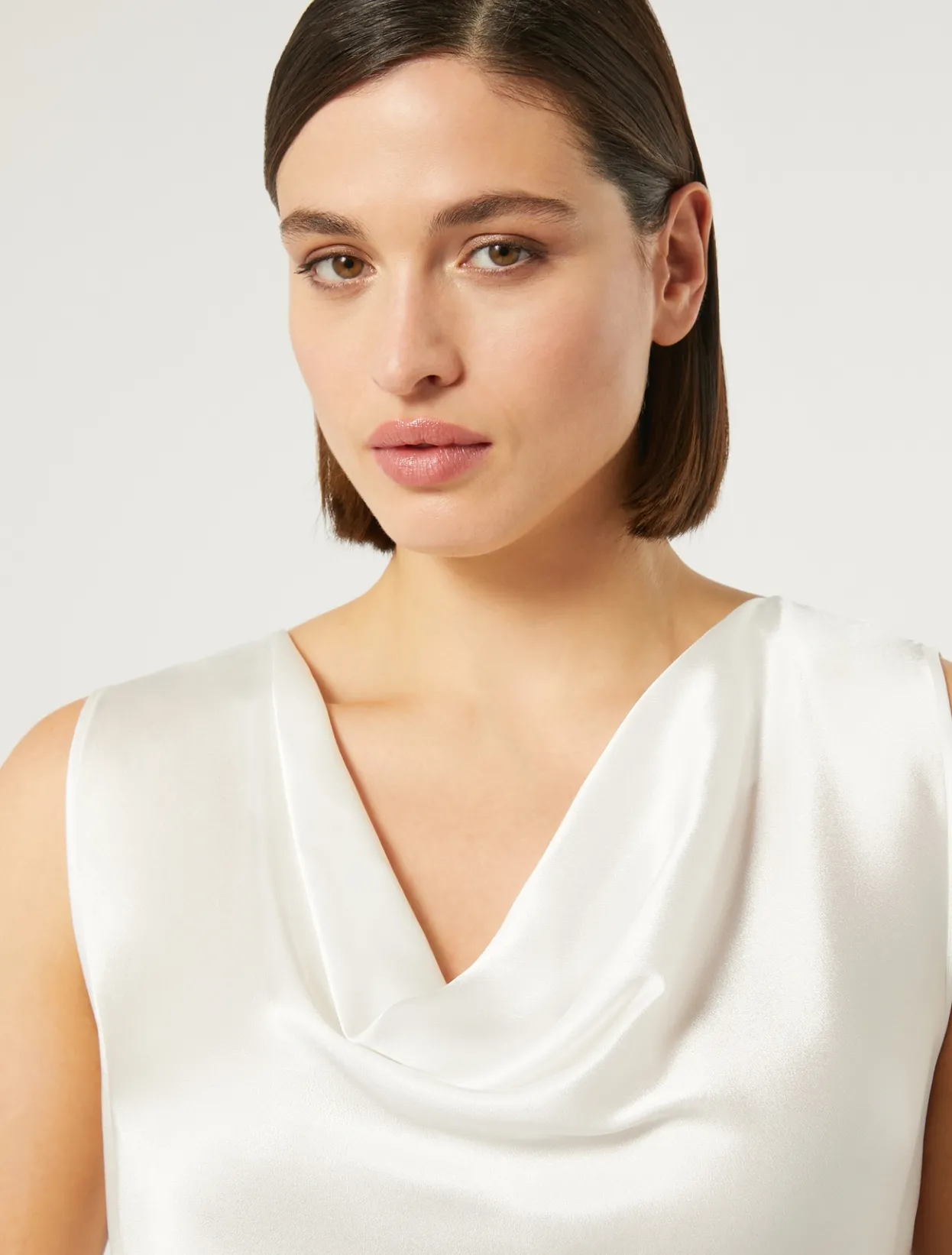 Blouses | Blouses & Shirts | Marina Rinaldi Crepe envers satin top WHITE