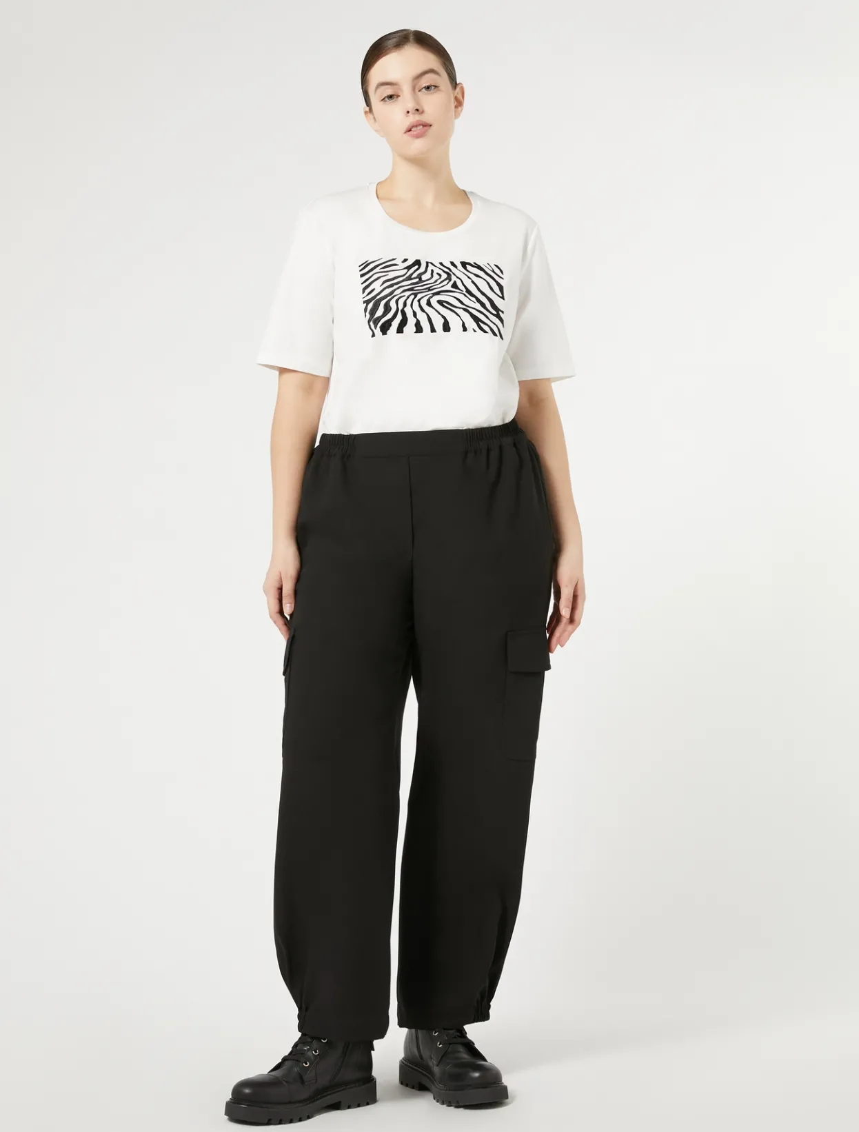 Trousers & Jeans | Trousers & Jeans | Marina Rinaldi Crepe envers satin trousers BLACK