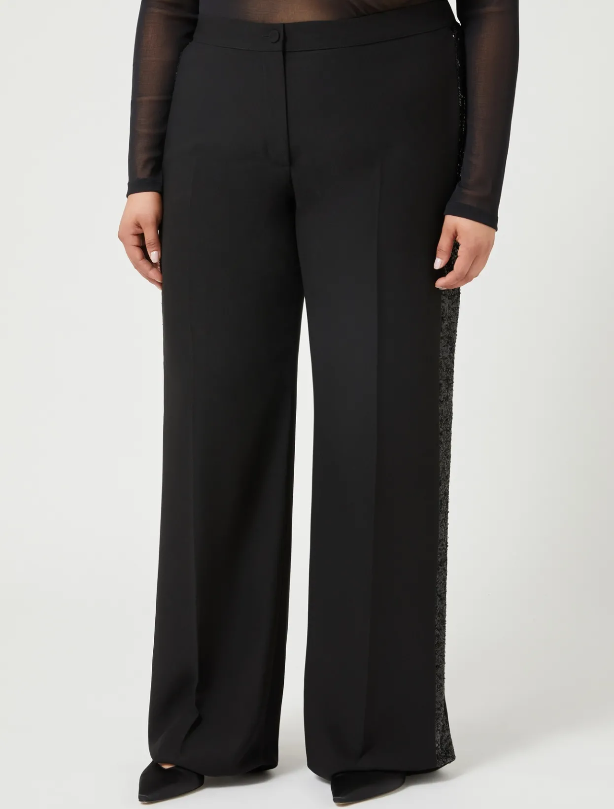 Trousers & Jeans | Trousers & Jeans | Marina Rinaldi Crepe envers satin trousers BLACK