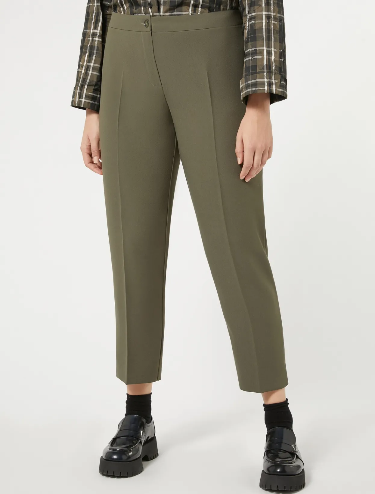 Trousers & Jeans | Trousers & Jeans | Marina Rinaldi Crepe envers satin trousers KAKI