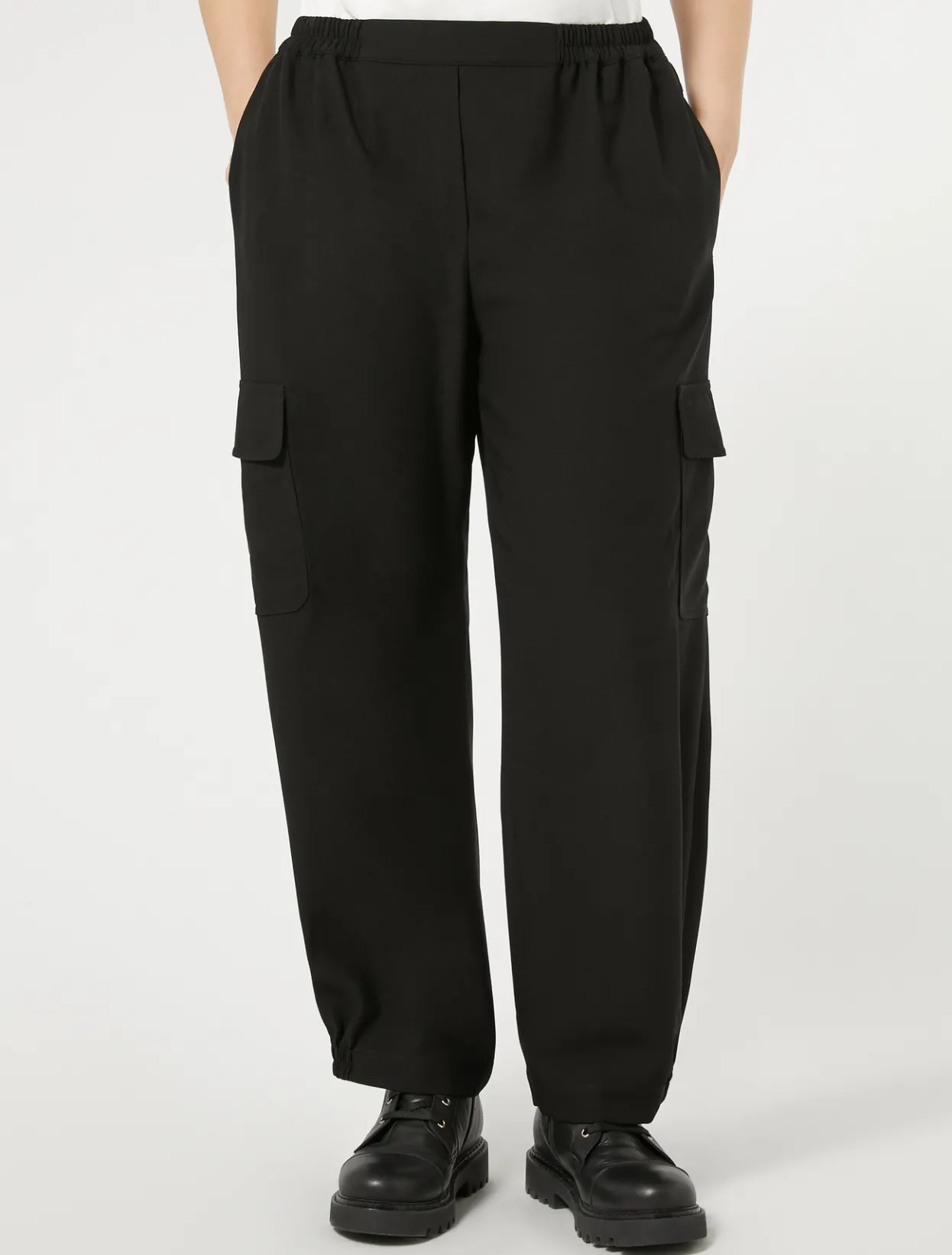 Trousers & Jeans | Trousers & Jeans | Marina Rinaldi Crepe envers satin trousers BLACK