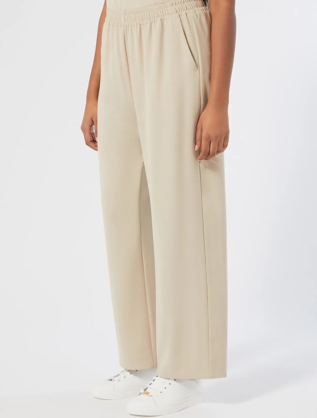 Trousers & Jeans | Trousers & Jeans | Marina Rinaldi Crepe envers satin trousers BEIGE