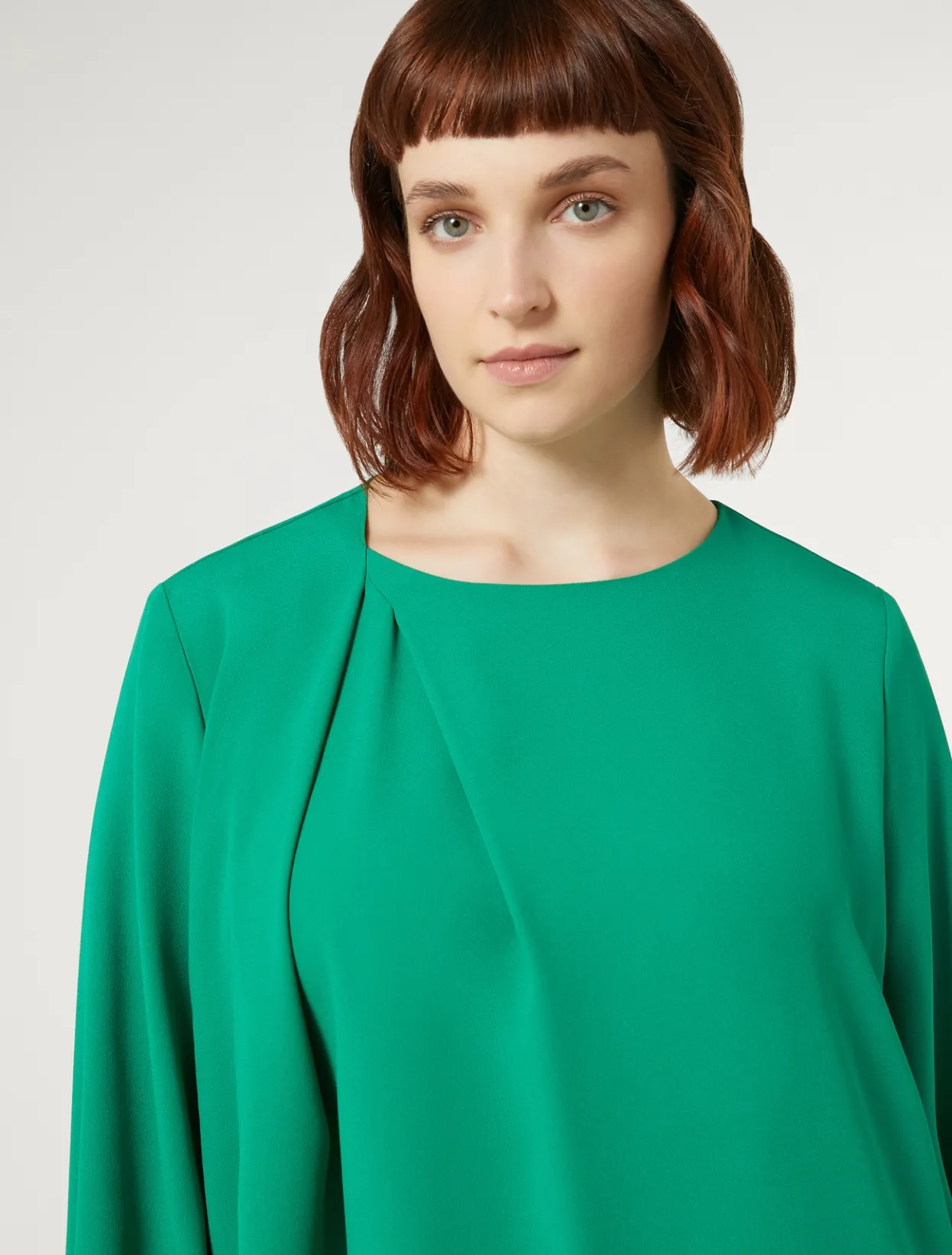 Blouses | Blouses & Shirts | Marina Rinaldi Crepe envers satin tunic GREEN