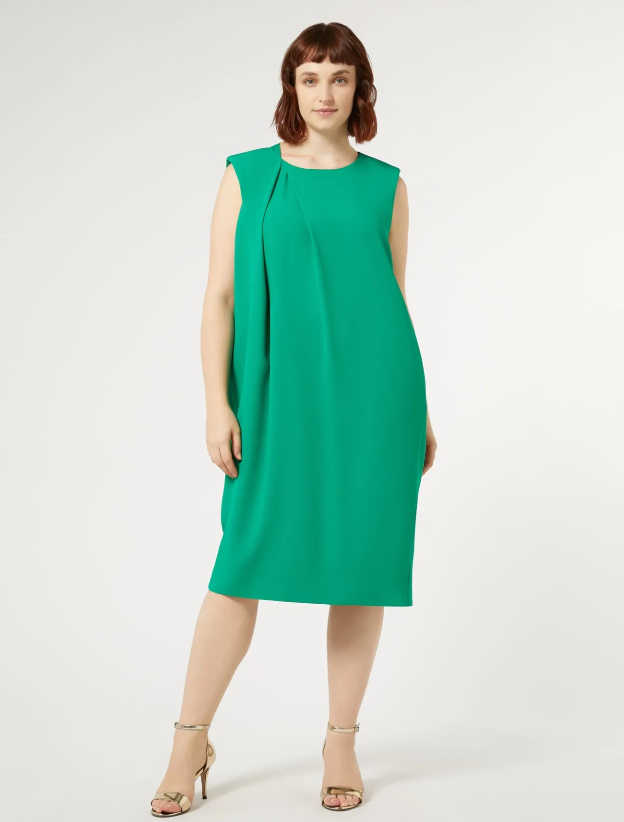 Dresses | Dresses | Marina Rinaldi Crêpe envers satin dress GREEN