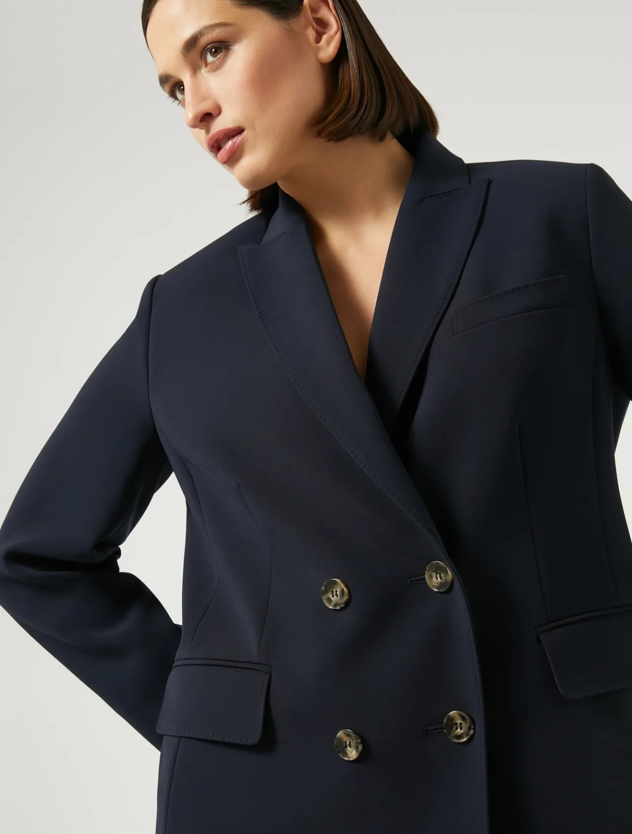 Jacket & Blazers | Jacket & Blazers | Marina Rinaldi Double-breasted cady blazer jacket MIDNIGHTBLUE