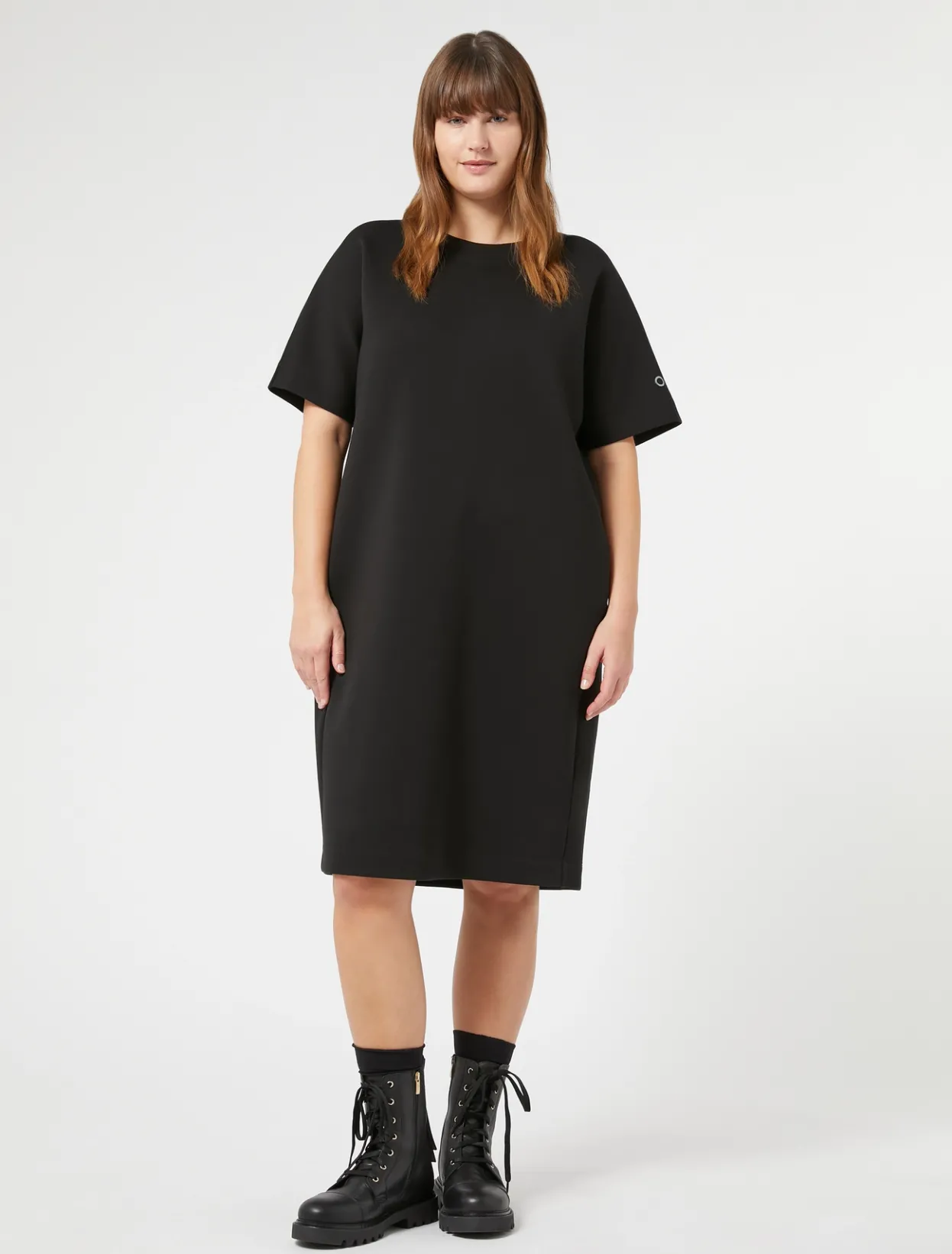 Dresses | Dresses | Marina Rinaldi Double-faced jersey dress BLACK