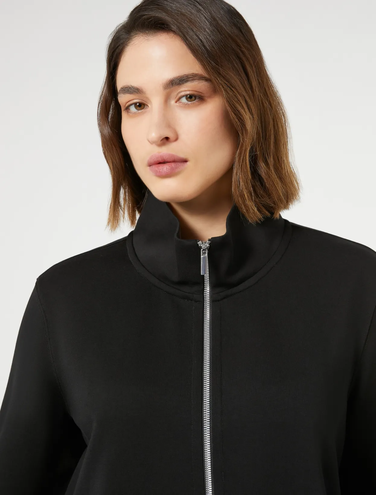 Coats | Coats | Marina Rinaldi Double-faced jersey jacket BLACK