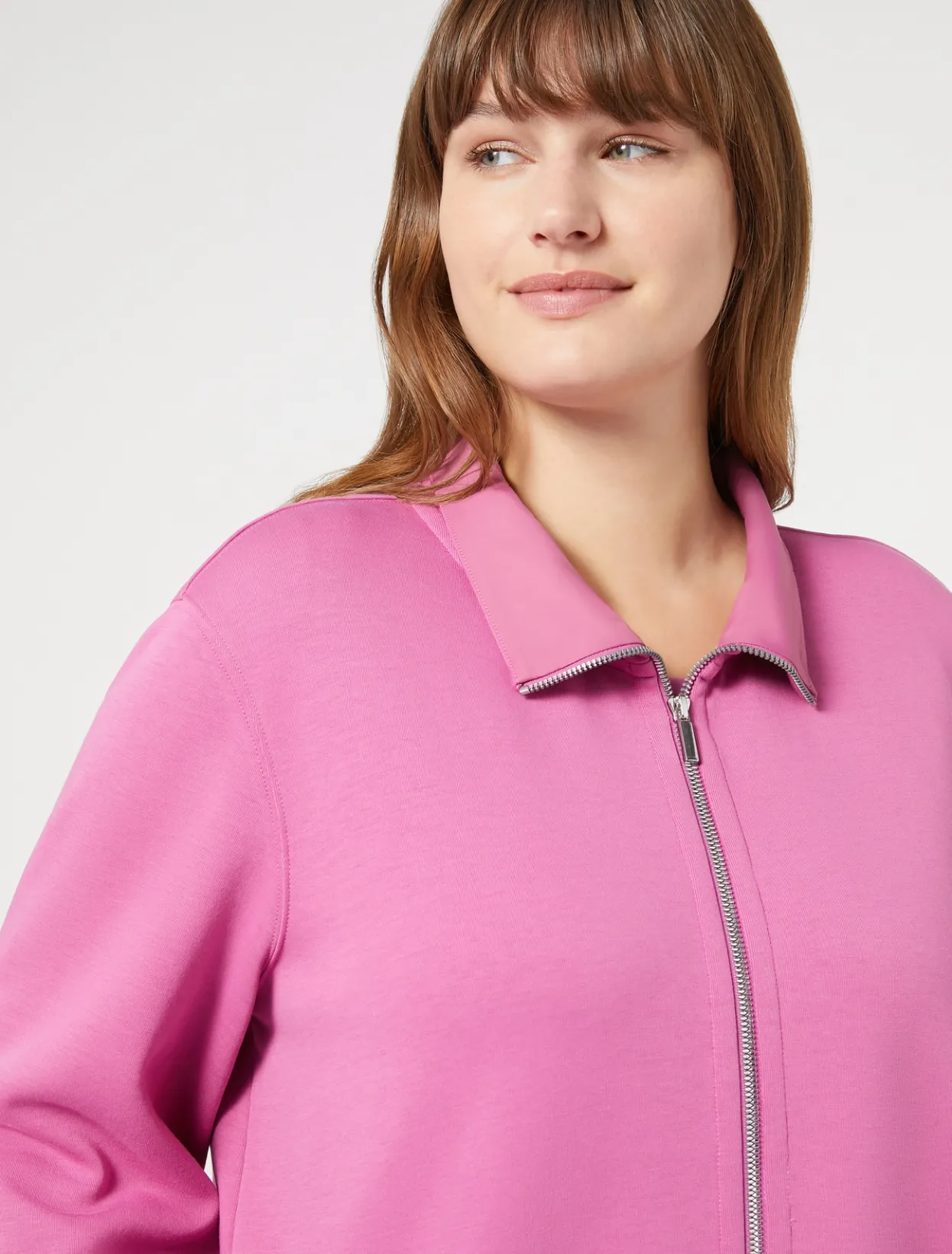 Coats | Coats | Marina Rinaldi Double-faced jersey jacket PINK