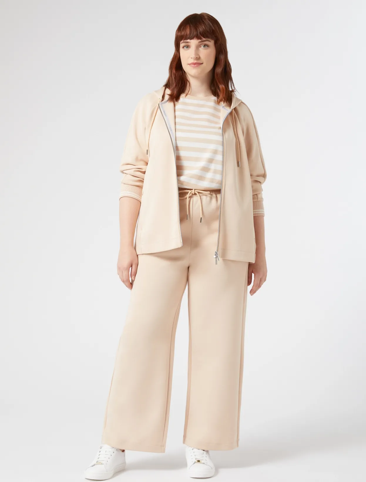 Trousers & Jeans | Trousers & Jeans | Marina Rinaldi Double-faced jersey trousers PINK