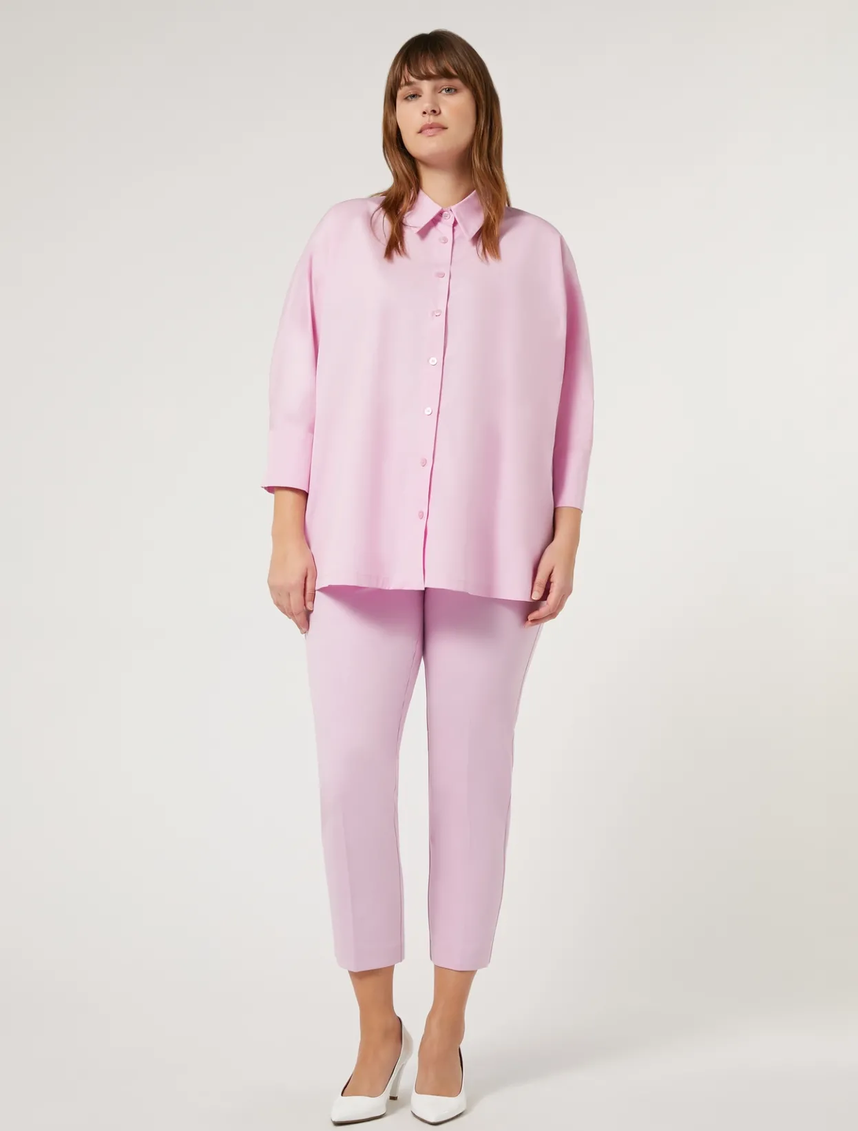 Trousers & Jeans | Trousers & Jeans | Marina Rinaldi Double-faced jersey trousers PINK