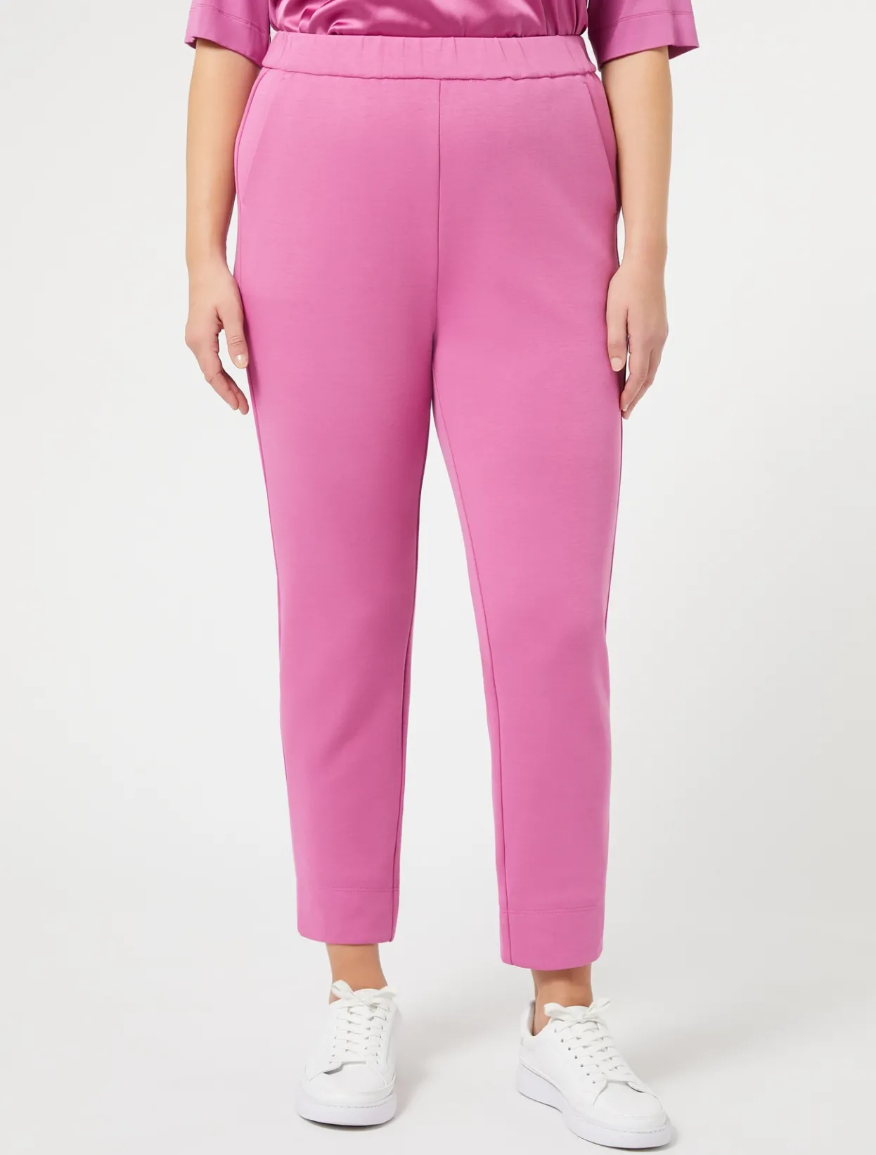 Trousers & Jeans | Trousers & Jeans | Marina Rinaldi Double-faced jersey trousers PINK