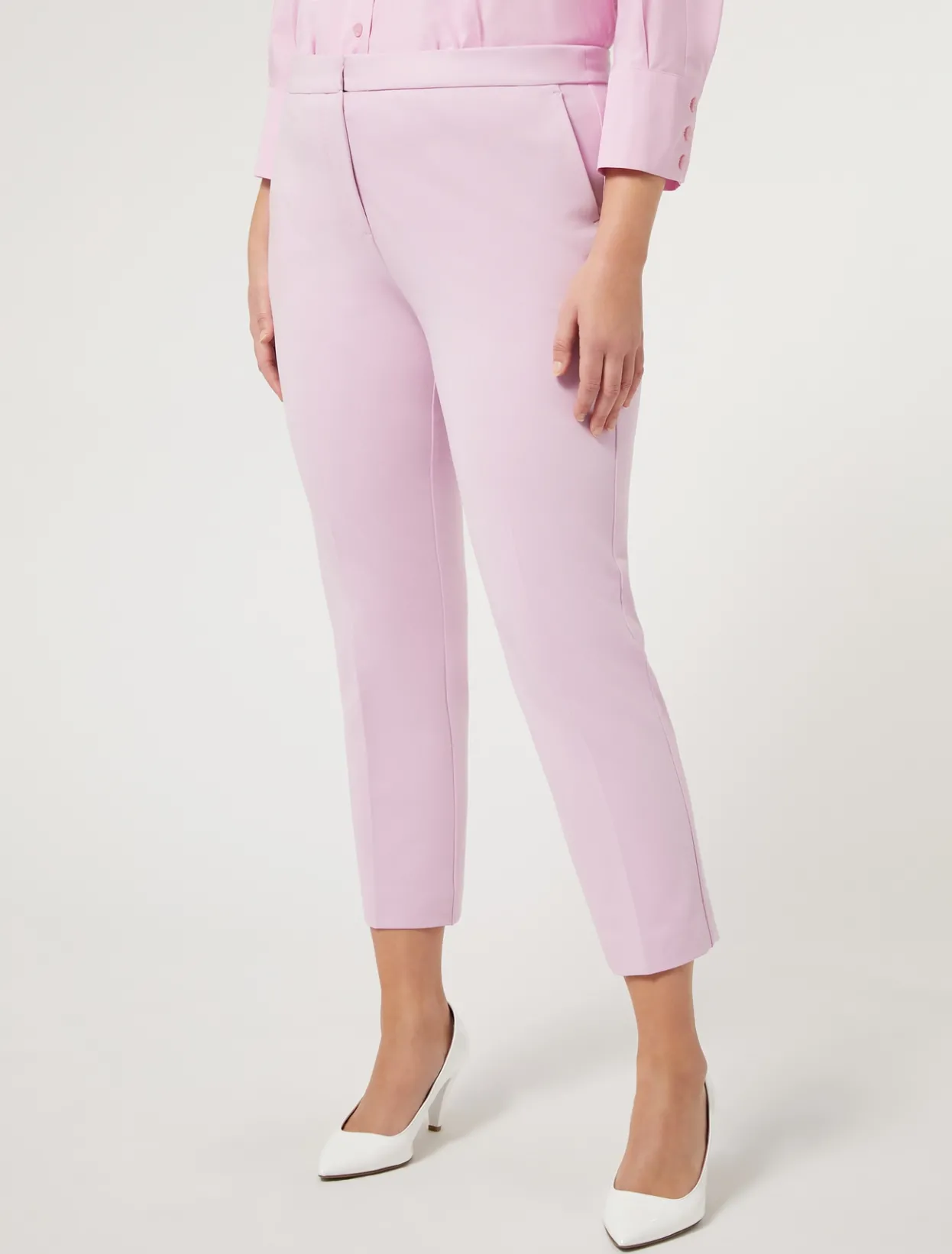 Trousers & Jeans | Trousers & Jeans | Marina Rinaldi Double-faced jersey trousers PINK