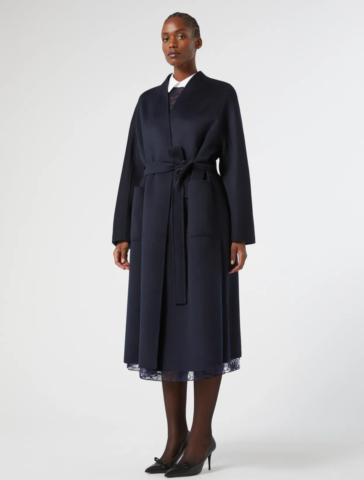 Coats | Coats | Marina Rinaldi Double-faced pure wool coat MIDNIGHTBLUE