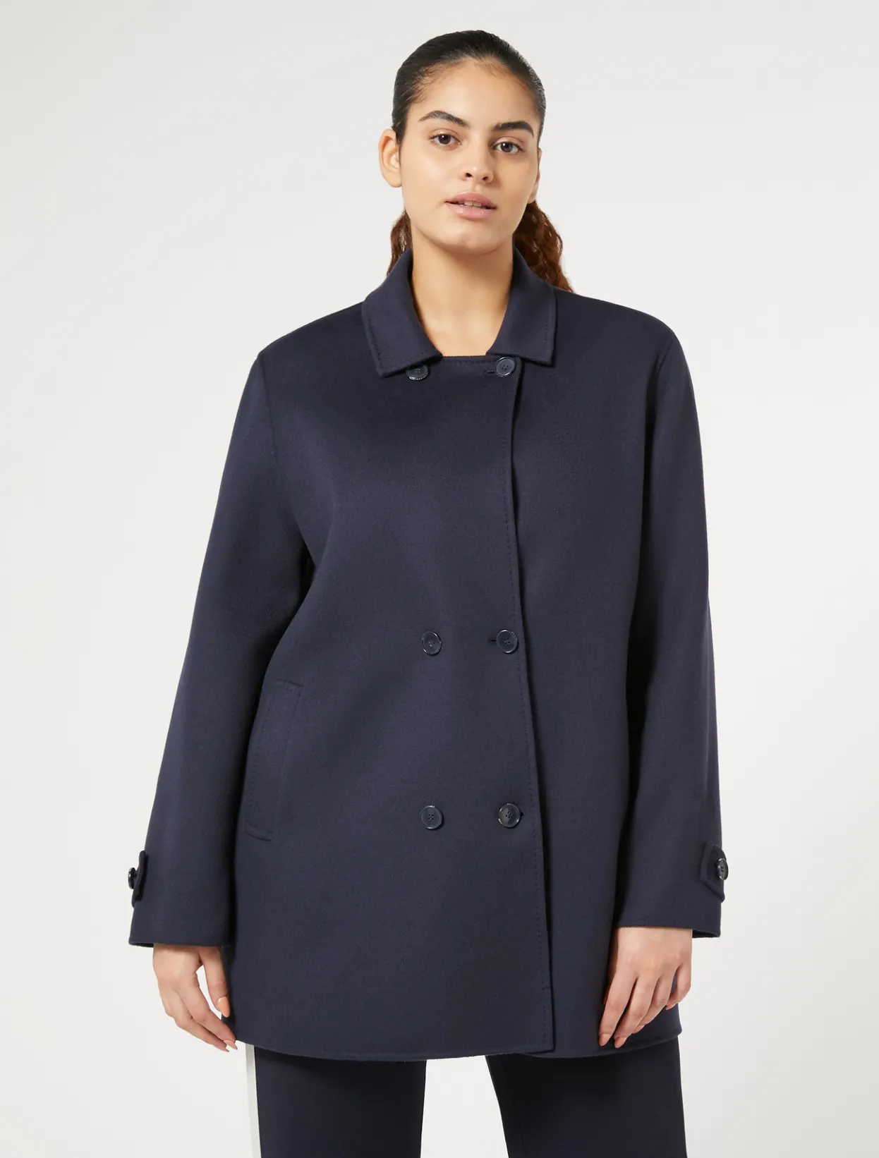 Coats | Coats | Marina Rinaldi Double-faced wool and cashmere coat MIDNIGHTBLUE