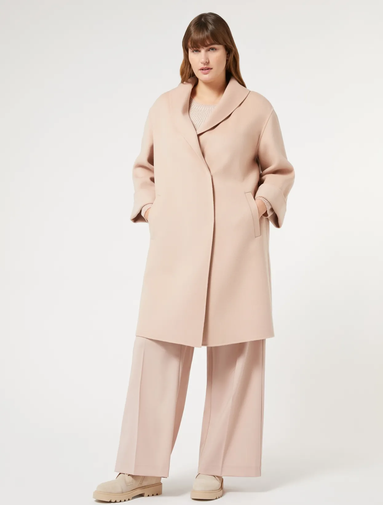 Coats | Coats | Marina Rinaldi Double-faced wool and cashmere coat IVORY