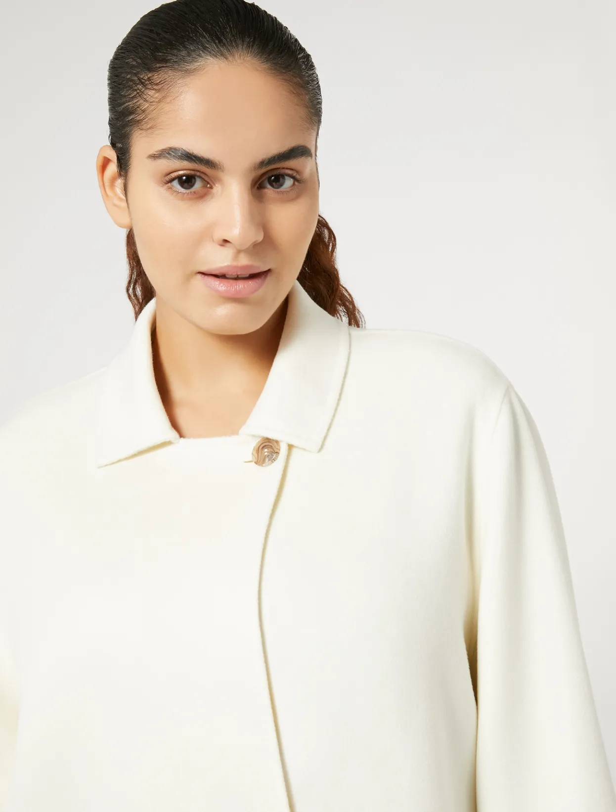 Coats | Coats | Marina Rinaldi Double-faced wool and cashmere coat WHITE