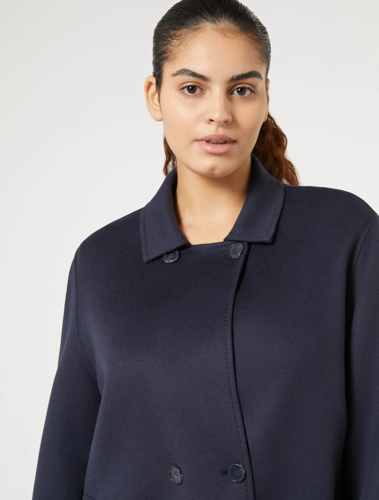 Coats | Coats | Marina Rinaldi Double-faced wool and cashmere coat MIDNIGHTBLUE