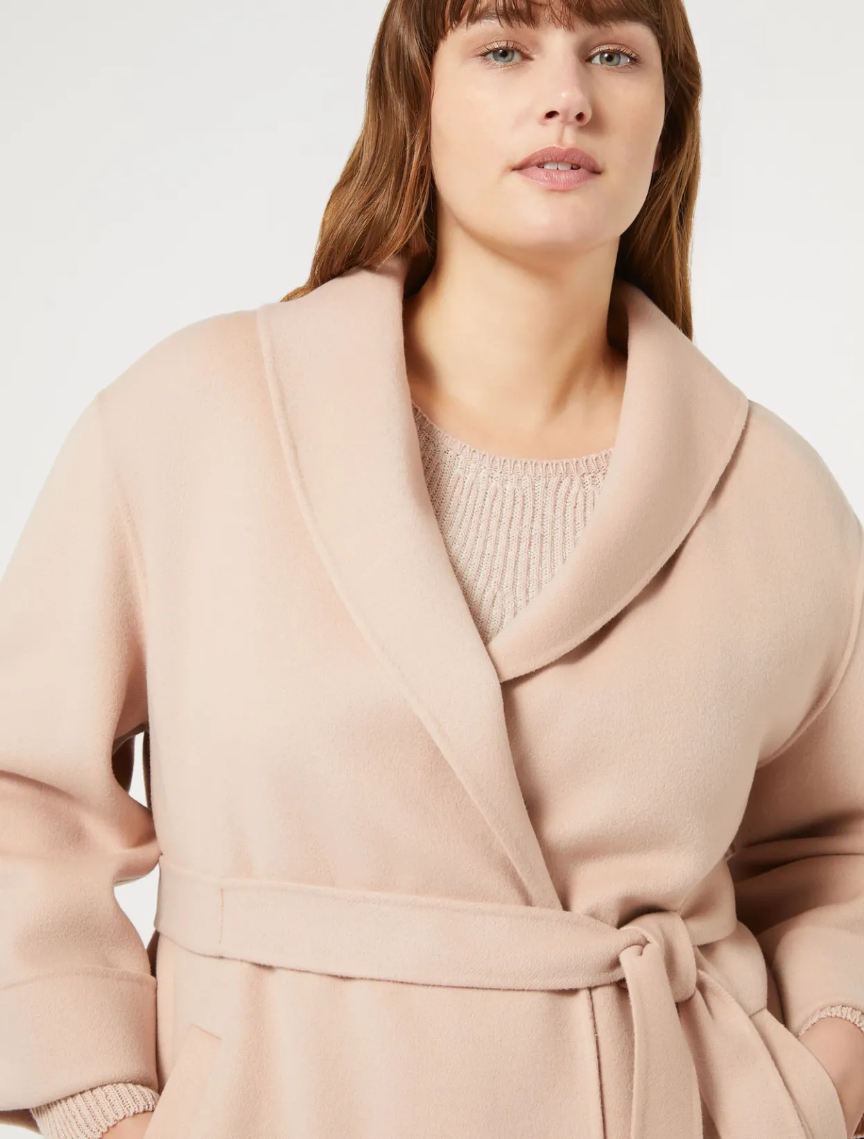 Coats | Coats | Marina Rinaldi Double-faced wool and cashmere coat IVORY