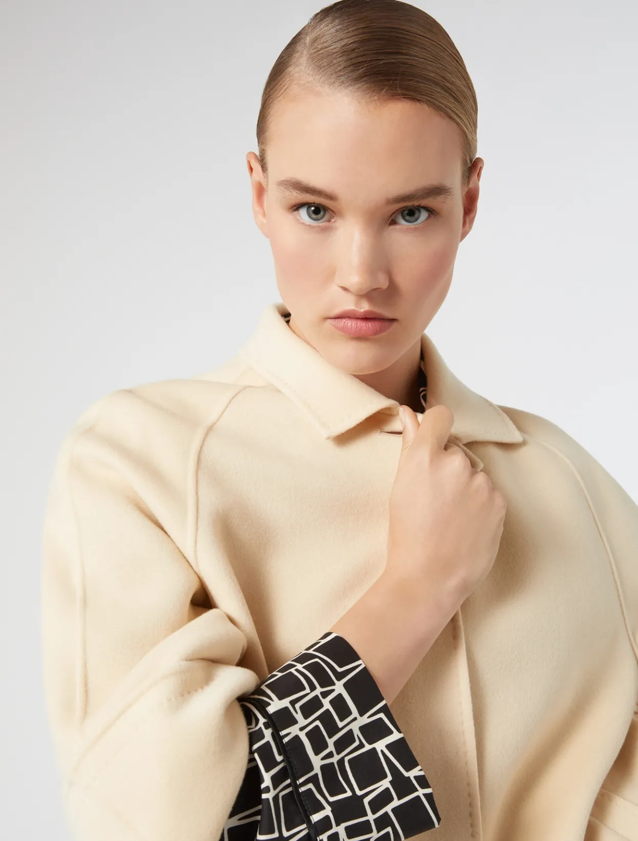 Coats | Coats | Marina Rinaldi Double-faced wool and cashmere jacket POWDER