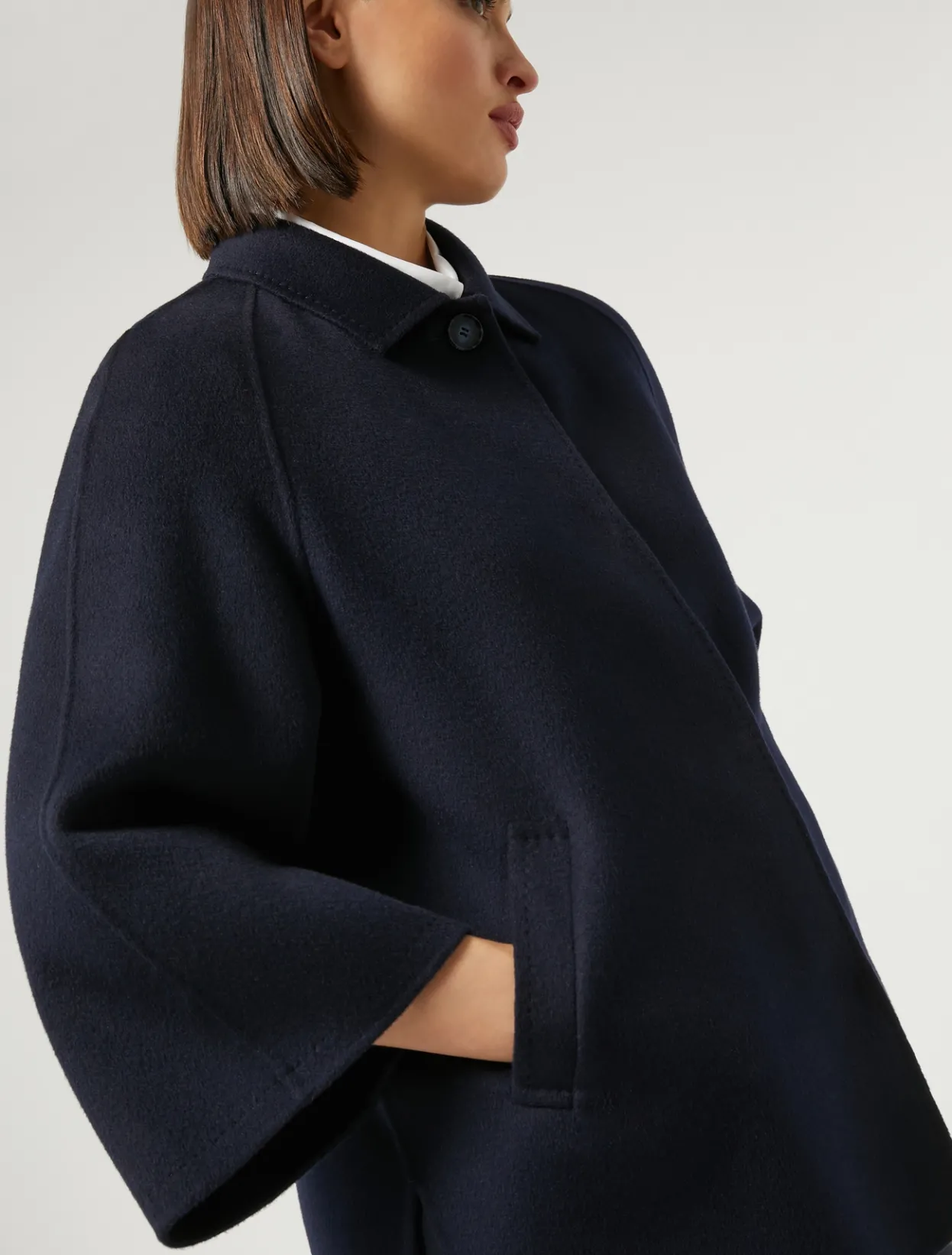 Coats | Coats | Marina Rinaldi Double-faced wool and cashmere jacket MIDNIGHTBLUE