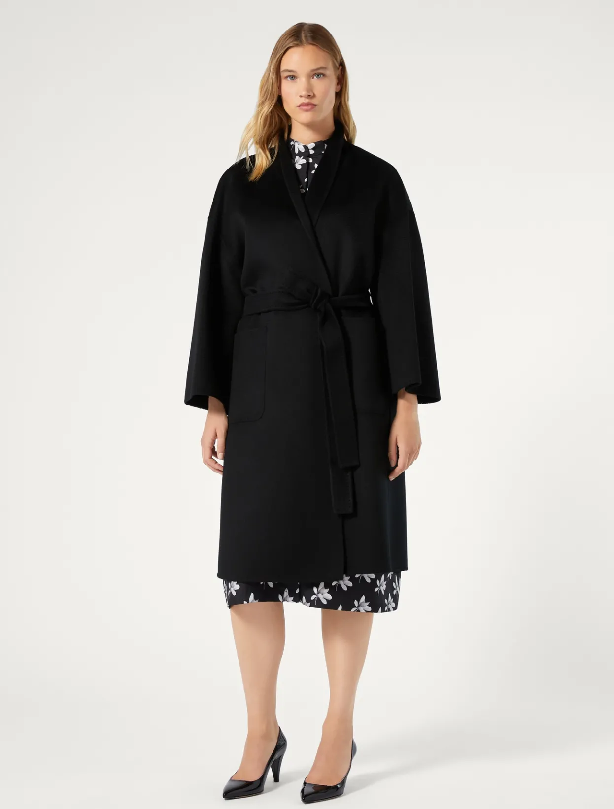 Coats | Coats | Marina Rinaldi Double-faced wool coat BLACK