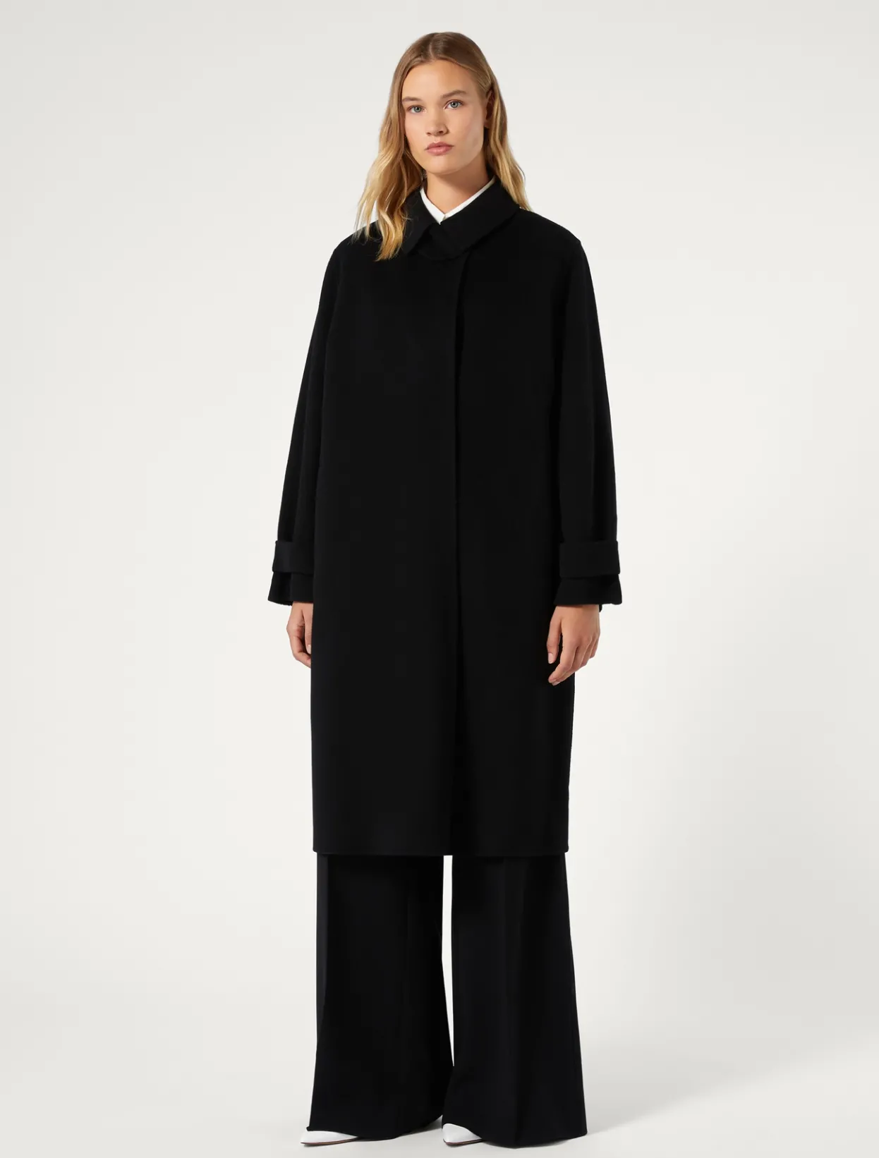 Coats | Coats | Marina Rinaldi Double-faced wool coat BLACK