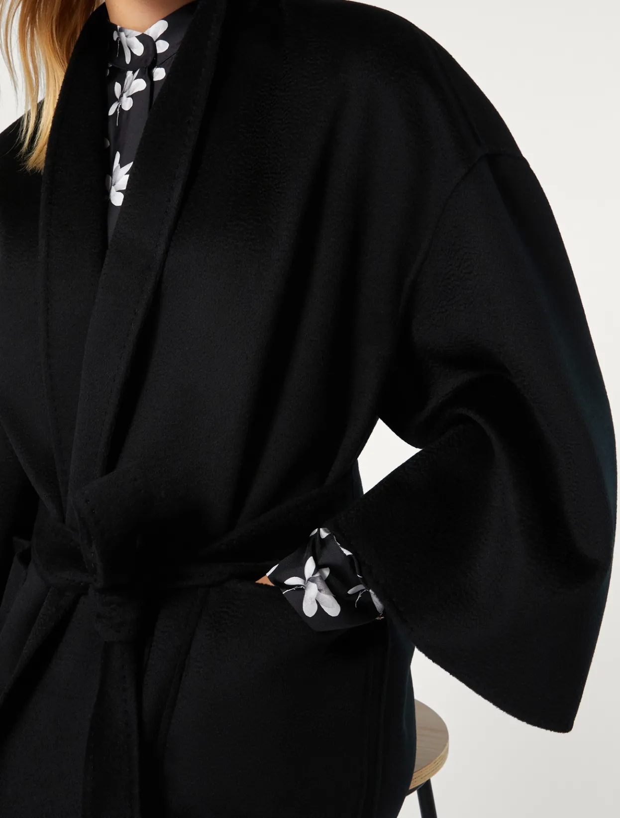 Coats | Coats | Marina Rinaldi Double-faced wool coat BLACK